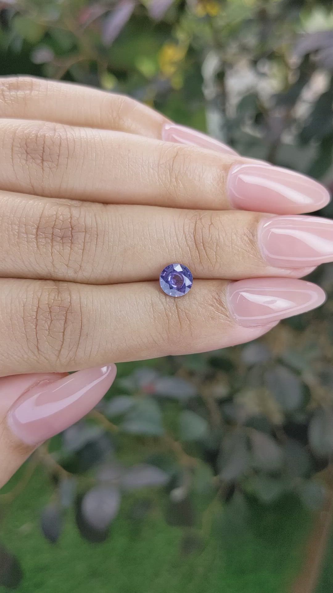0.87 Ct. Violet Sapphire from Ceylon (Sri Lanka) Size Video