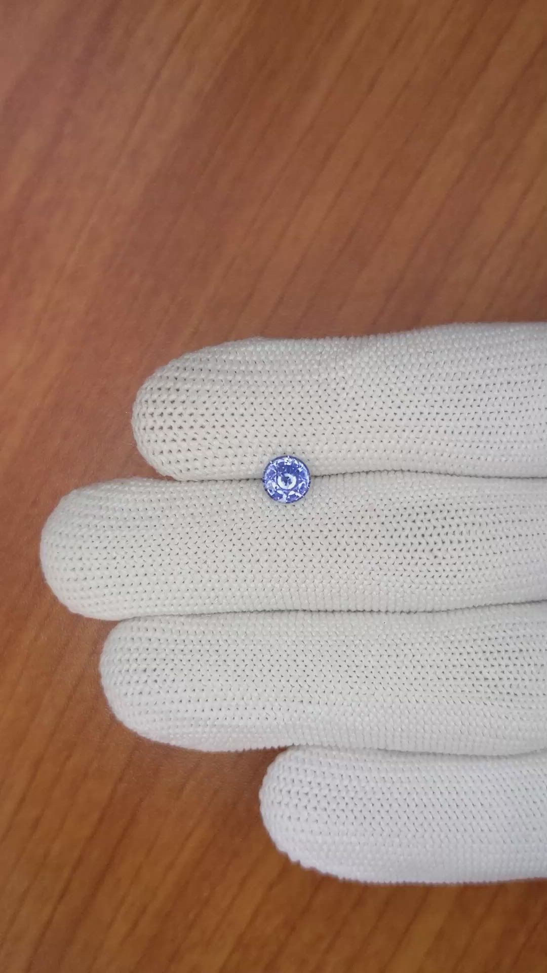 0.87 Ct. Blue Sapphire from Ceylon (Sri Lanka) Size Video