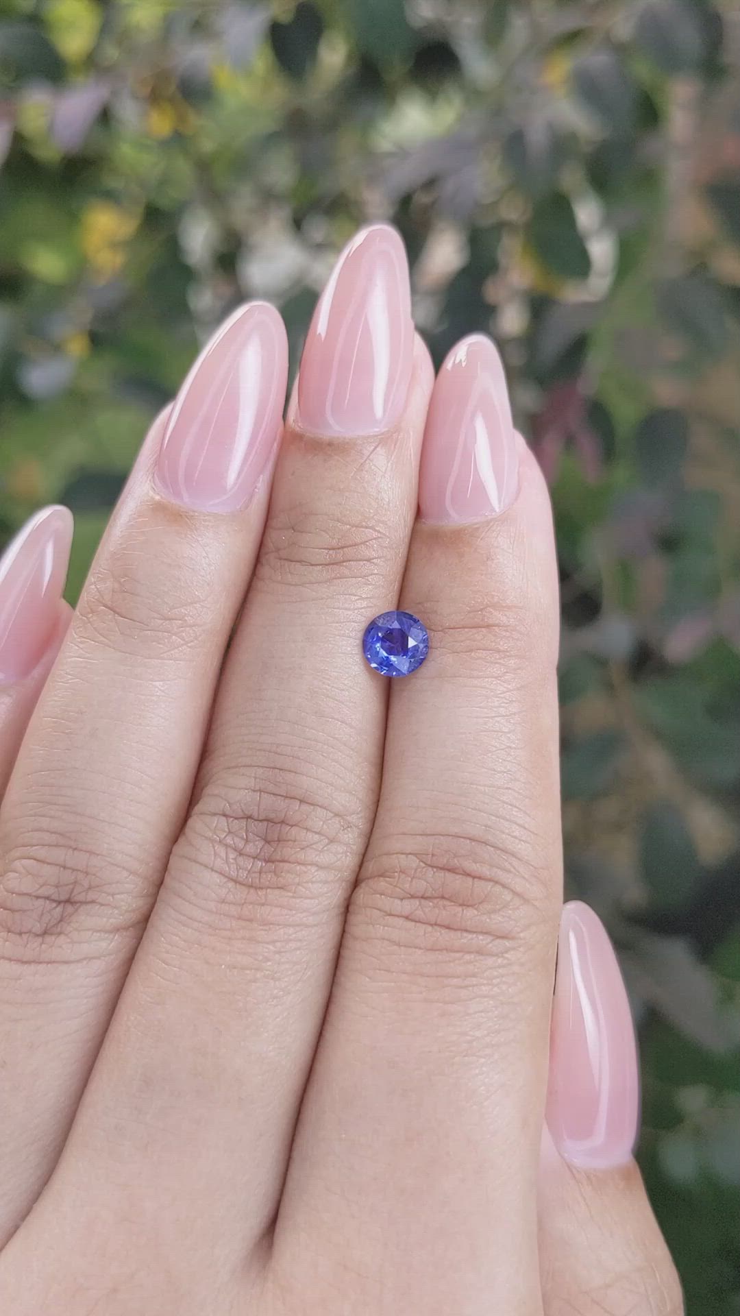 0.74 Ct. Blue Sapphire from Ceylon (Sri Lanka) Size Video