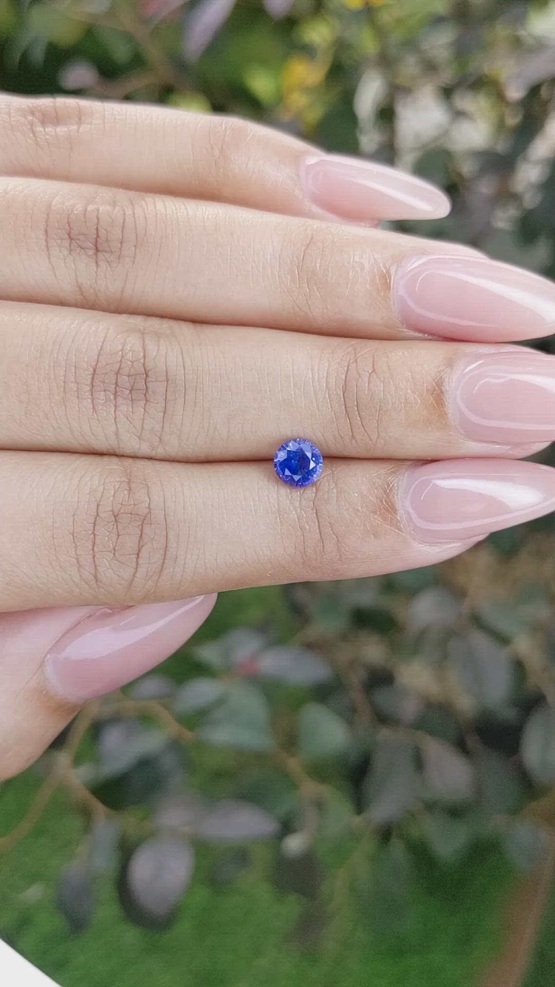 0.77 Ct. Blue Sapphire from Ceylon (Sri Lanka) Size Video