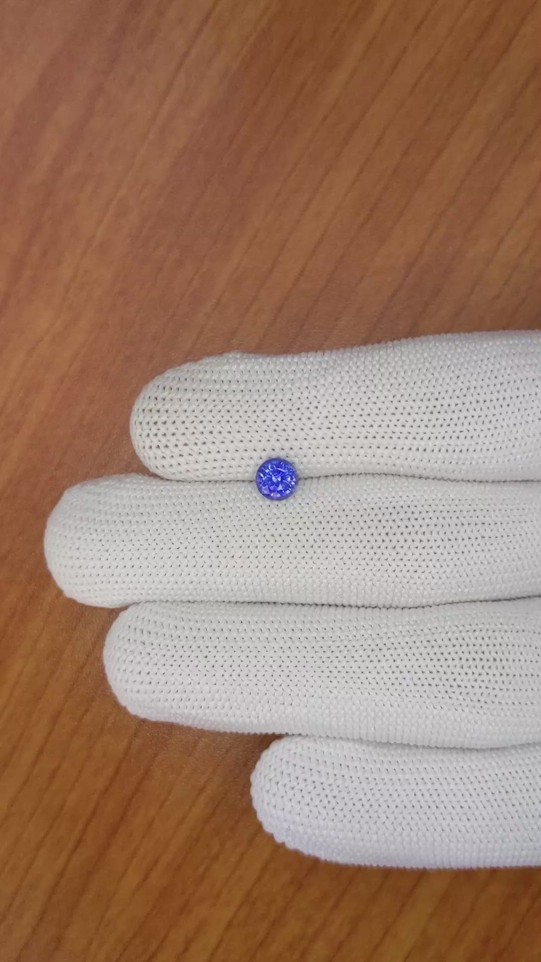 0.77 Ct. Blue Sapphire from Ceylon (Sri Lanka) Size Video