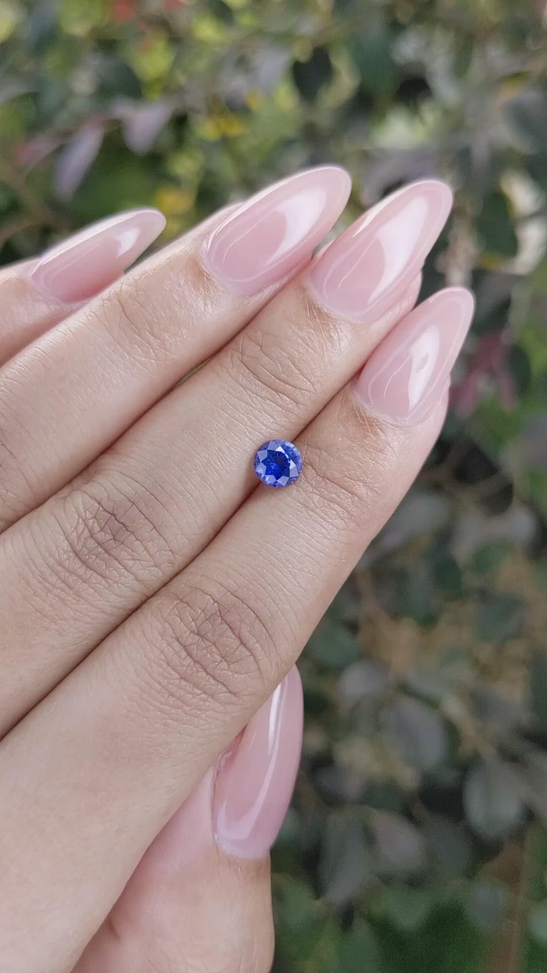 0.77 Ct. Blue Sapphire from Ceylon (Sri Lanka) Size Video