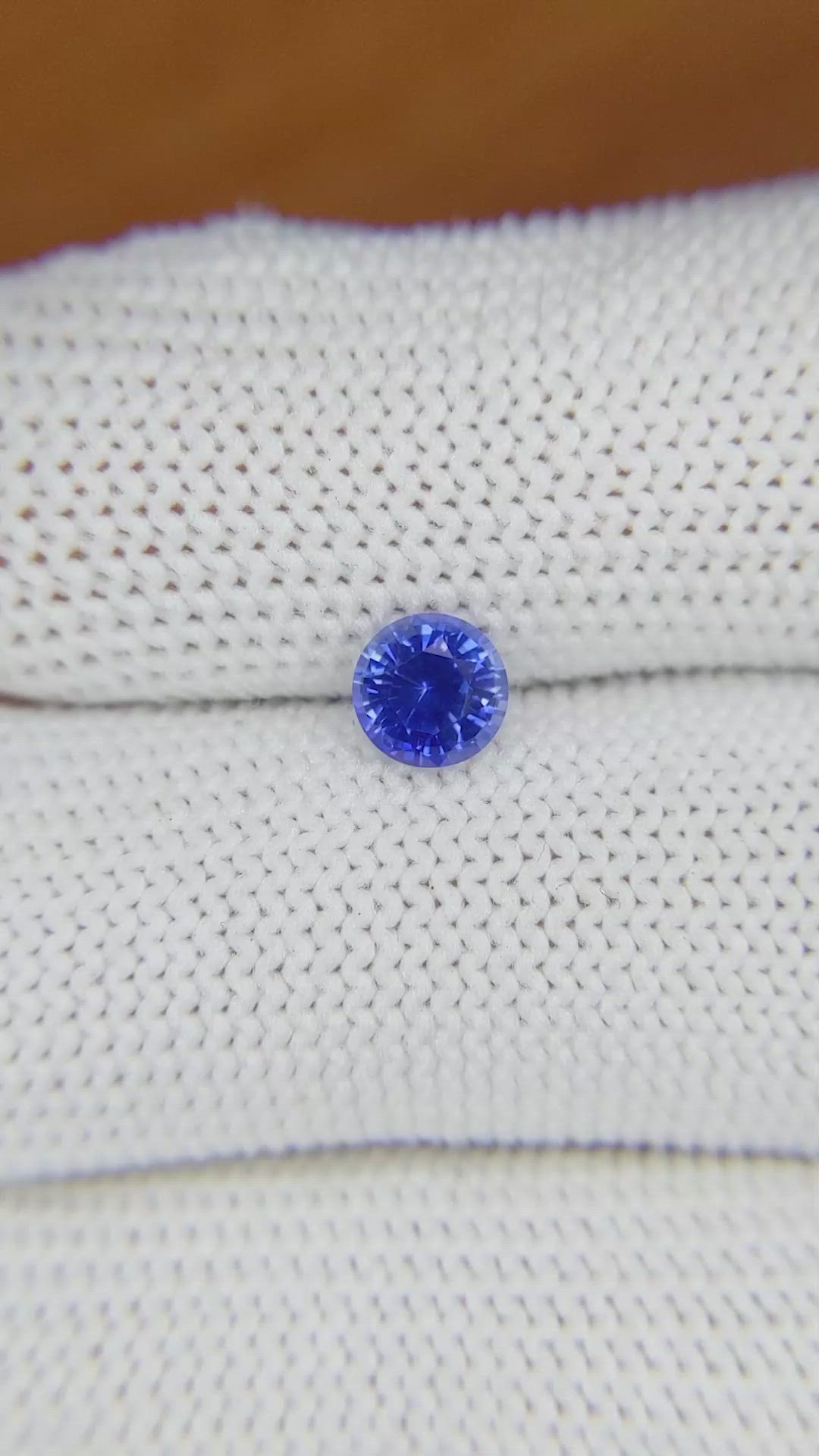 0.77 Ct. Blue Sapphire from Ceylon (Sri Lanka) Size Video