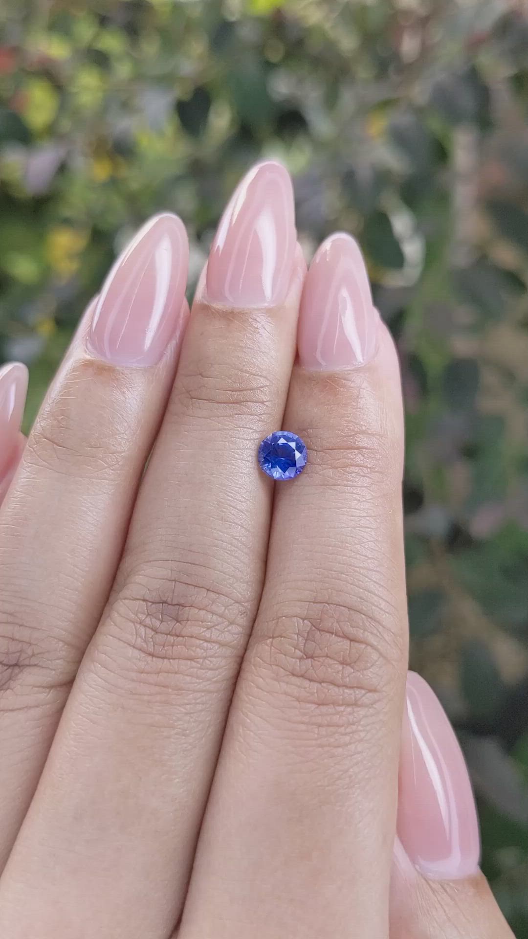 0.77 Ct. Blue Sapphire from Ceylon (Sri Lanka) Size Video