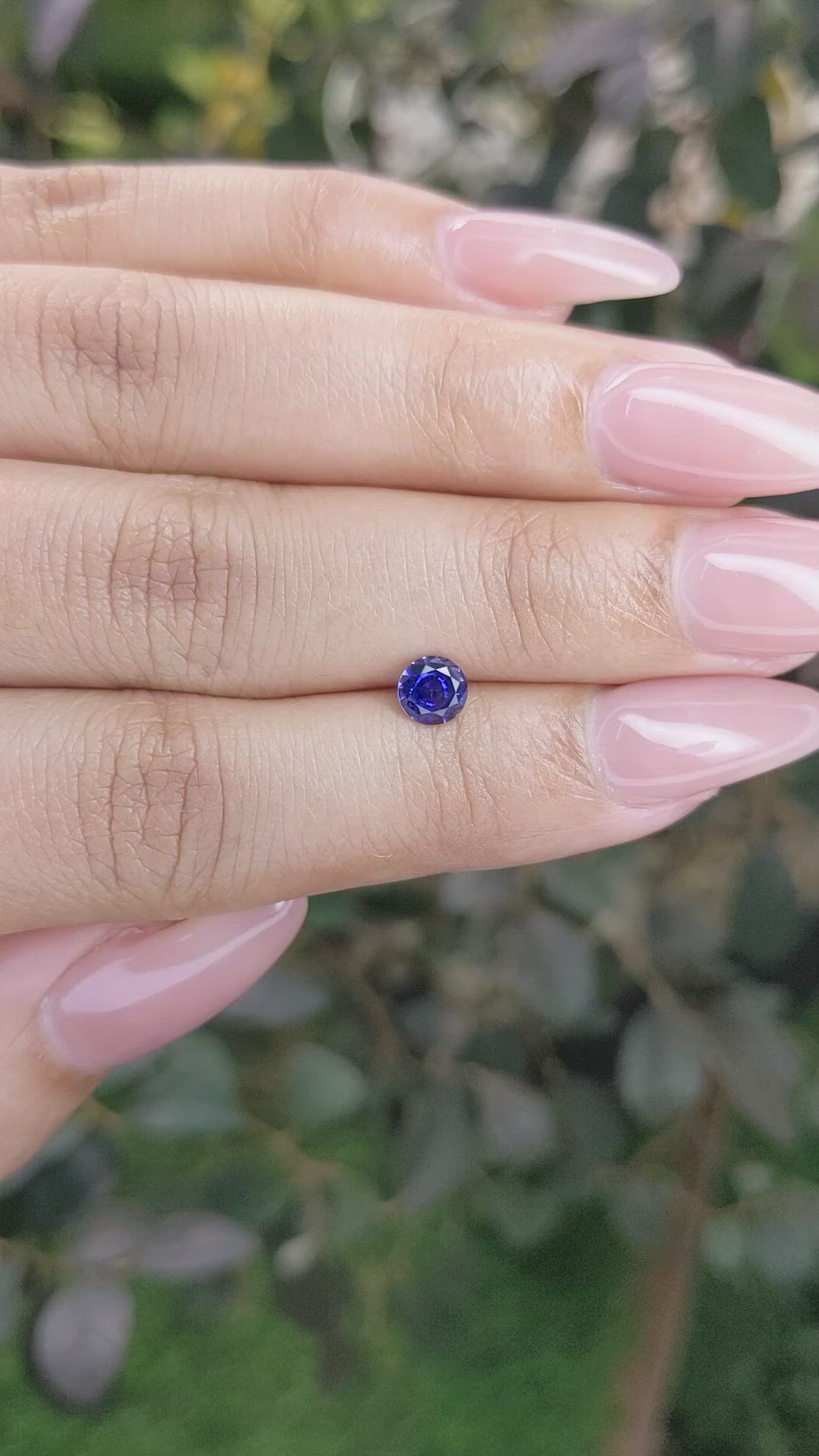 0.55 Ct. Blue Sapphire from Ceylon (Sri Lanka) Size Video