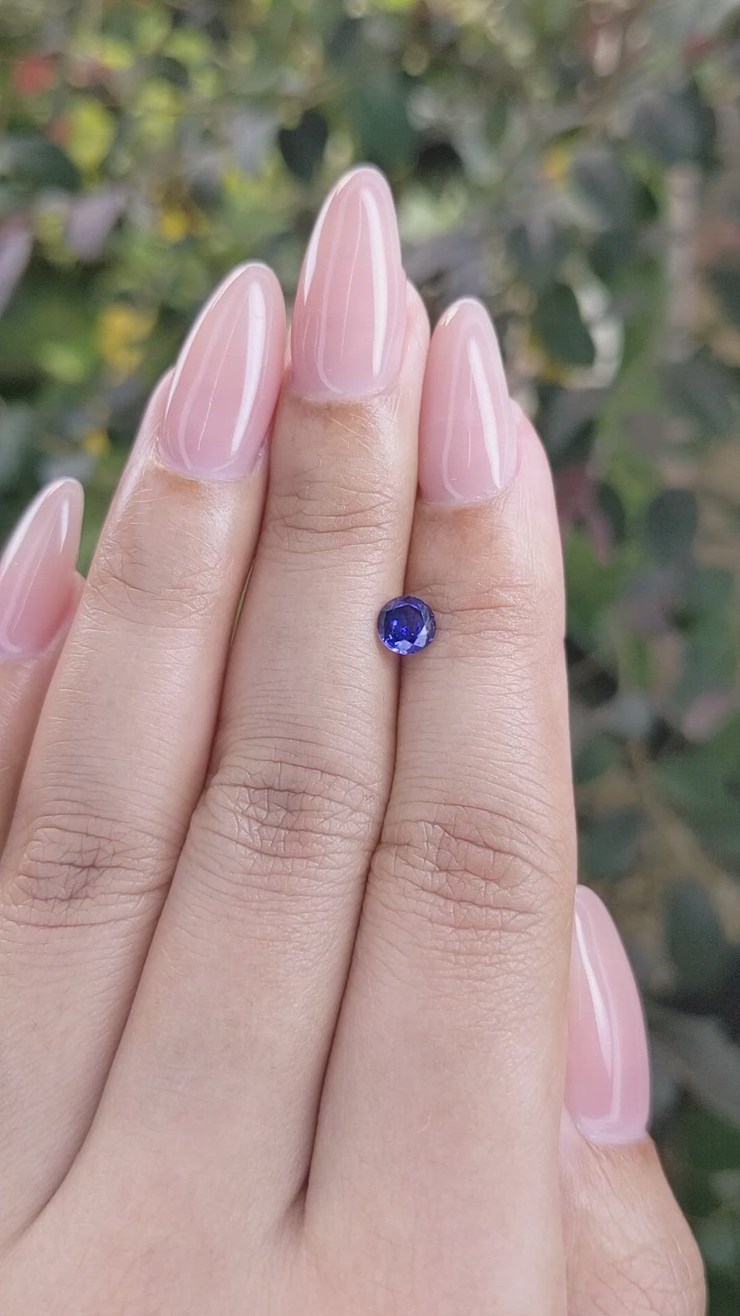 0.55 Ct. Blue Sapphire from Ceylon (Sri Lanka) Size Video
