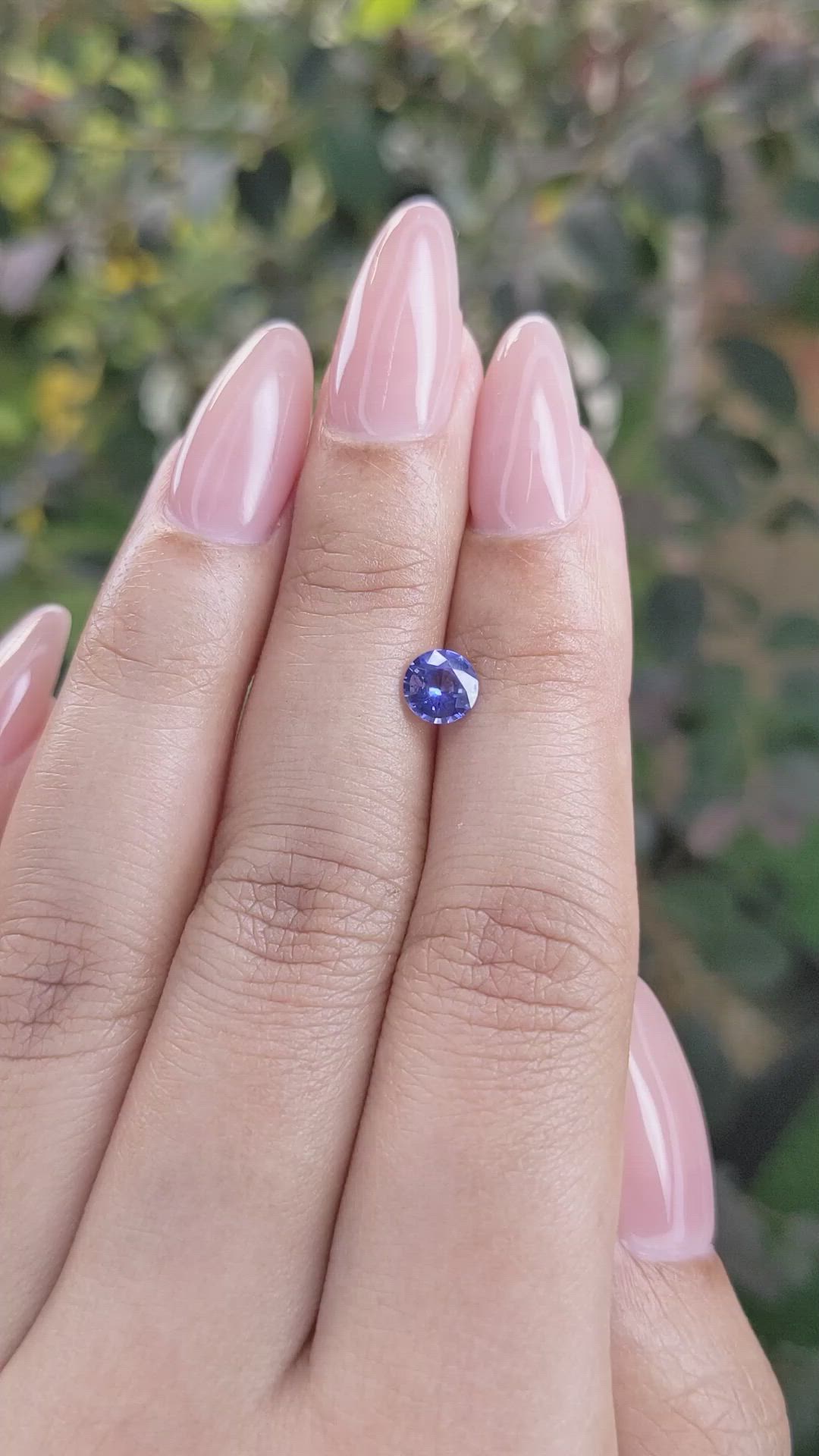 0.67 Ct. Blue Sapphire from Ceylon (Sri Lanka) Size Video