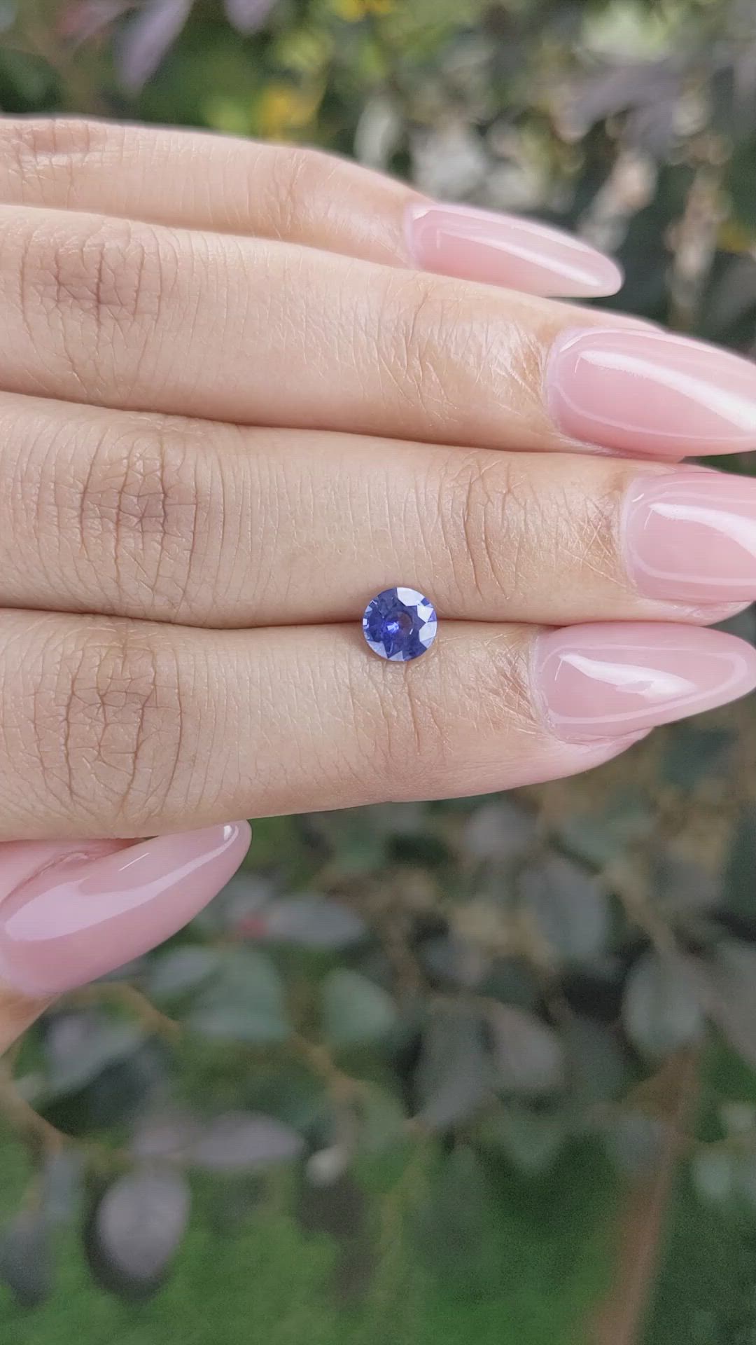 0.67 Ct. Blue Sapphire from Ceylon (Sri Lanka) Size Video