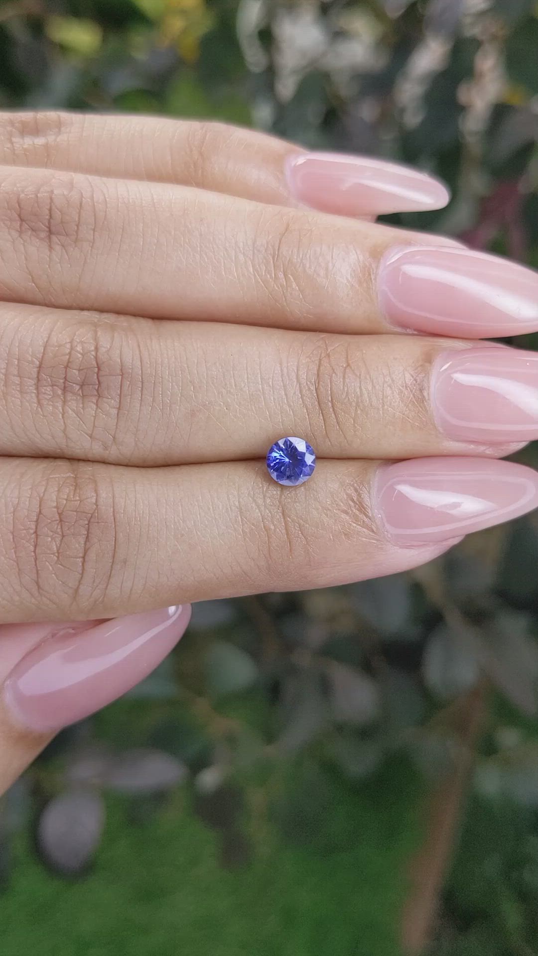 0.65 Ct. Blue Sapphire from Ceylon (Sri Lanka) Size Video