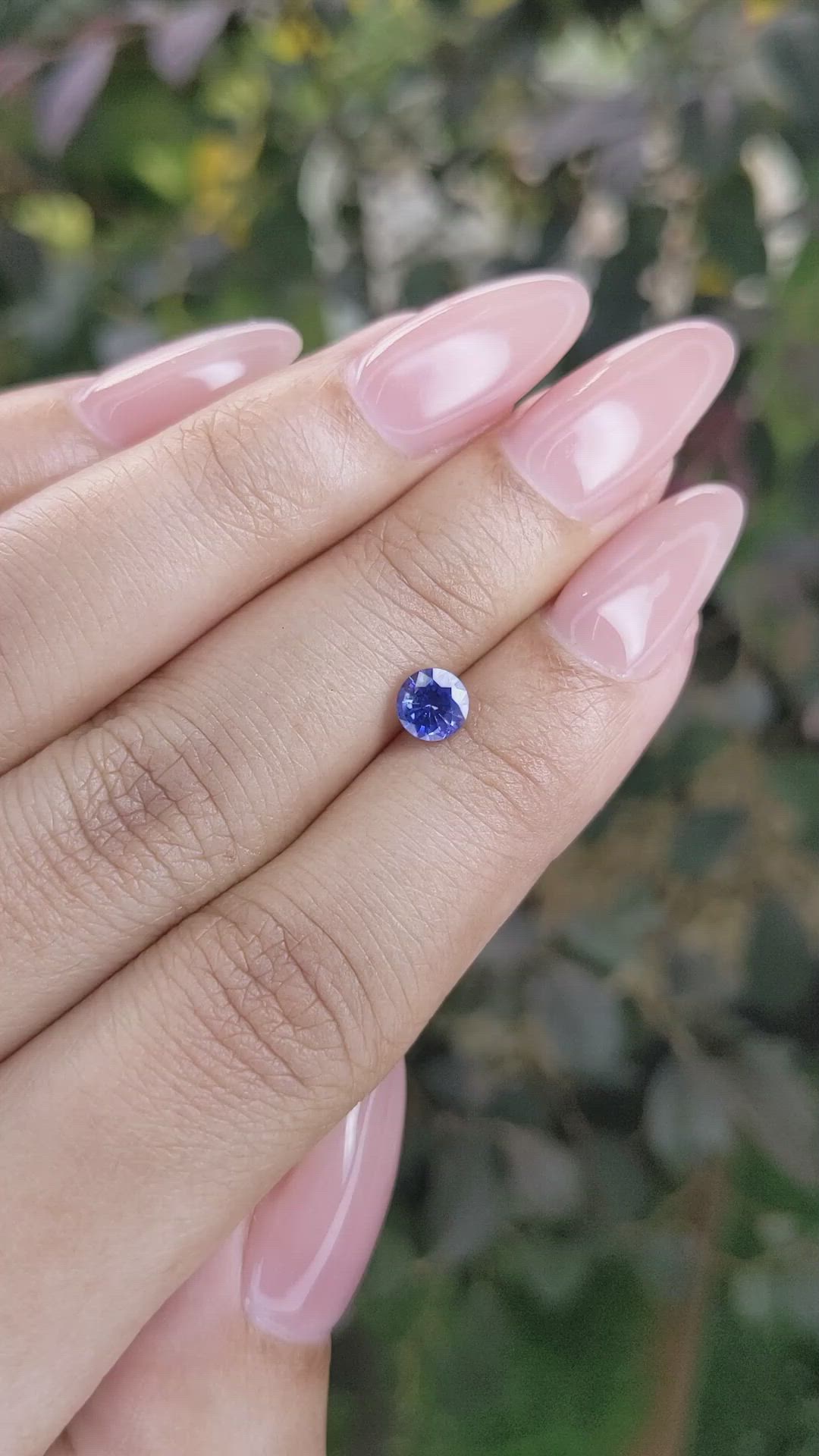 0.65 Ct. Blue Sapphire from Ceylon (Sri Lanka) Size Video