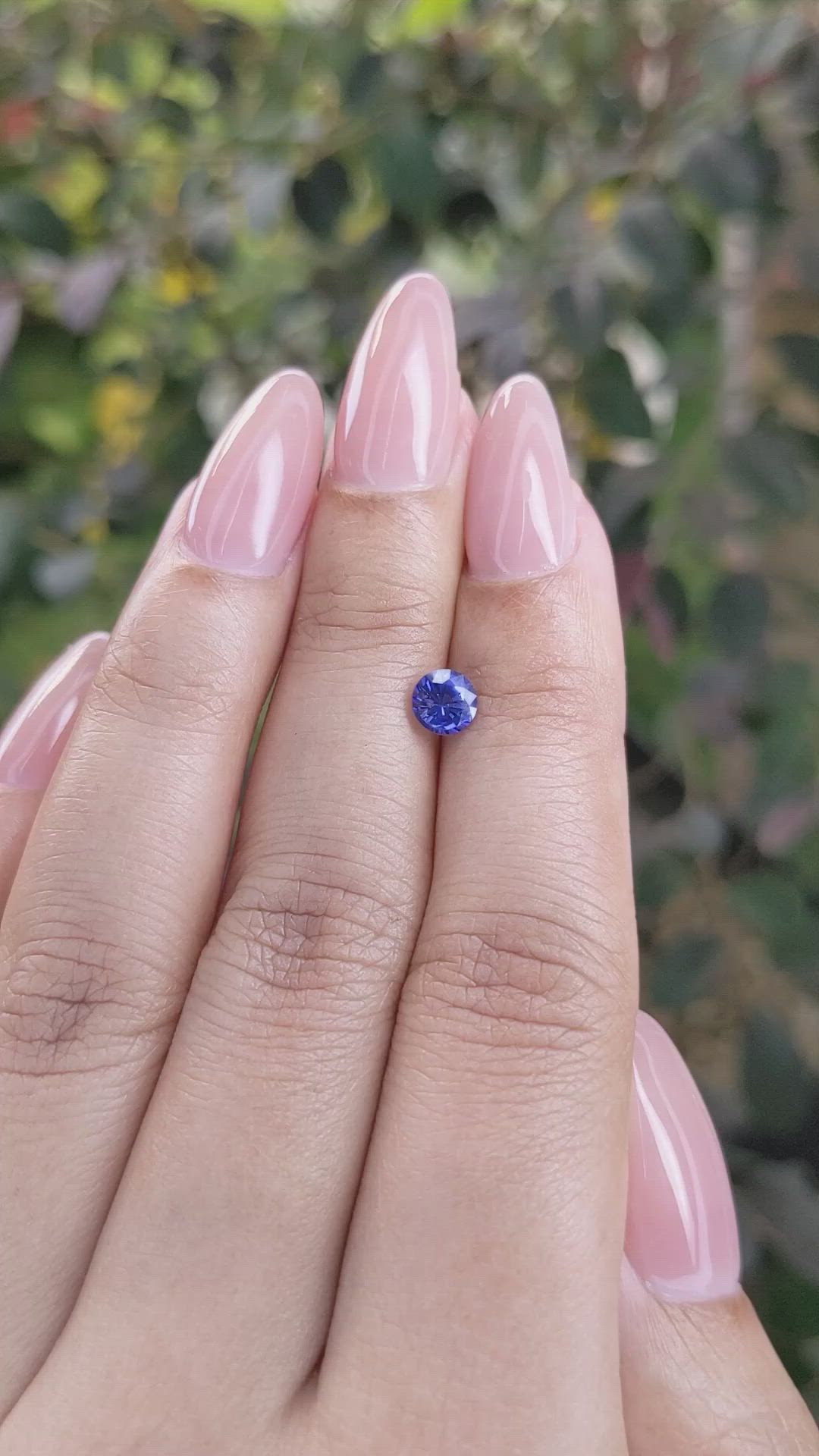 0.65 Ct. Blue Sapphire from Ceylon (Sri Lanka) Size Video