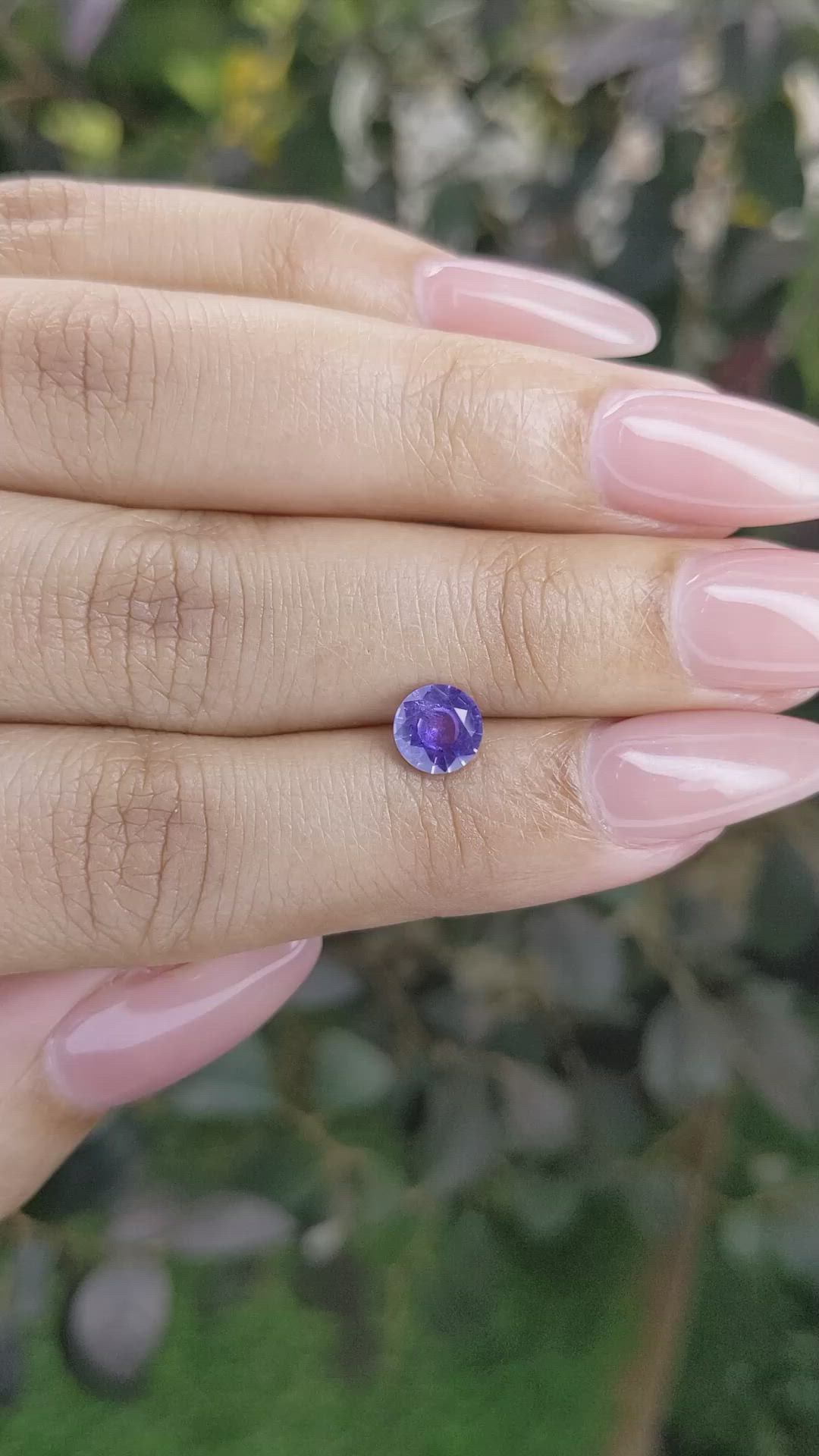 0.93 Ct. Purple Sapphire from Ceylon (Sri Lanka) Size Video