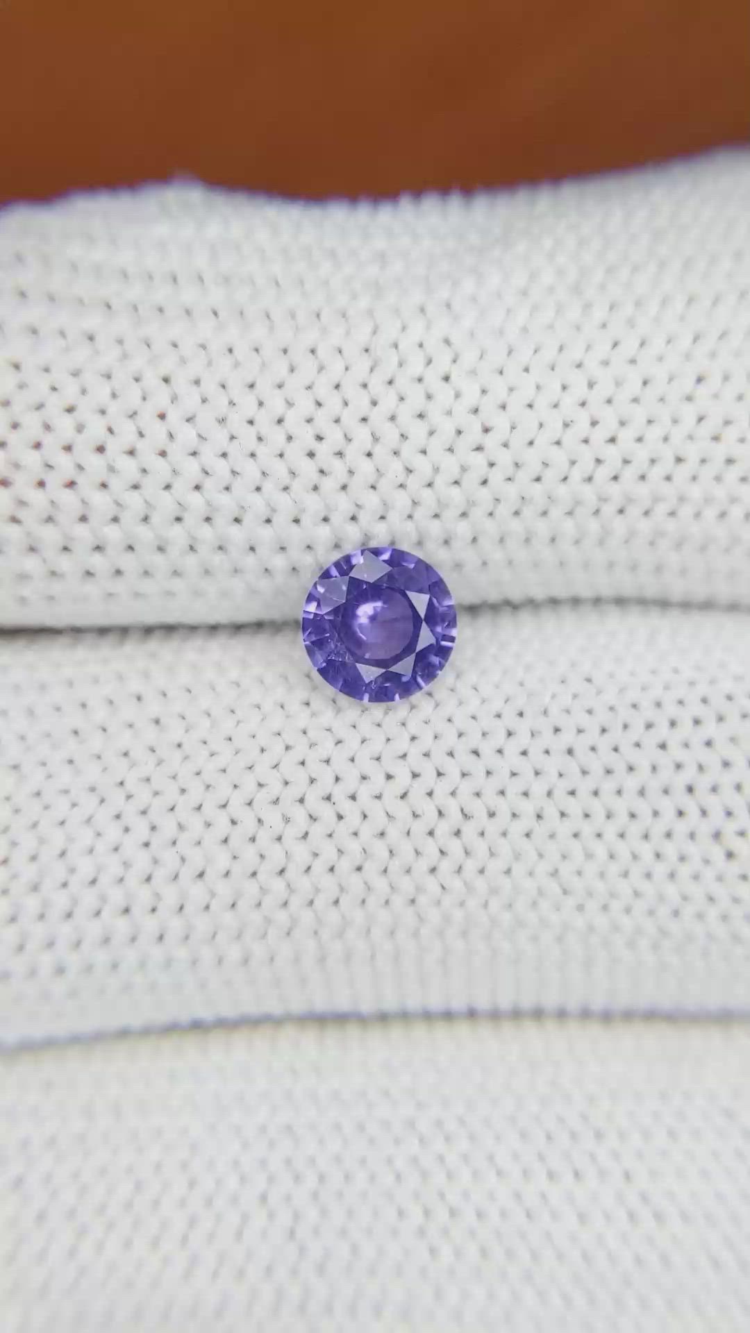 0.93 Ct. Purple Sapphire from Ceylon (Sri Lanka) Size Video