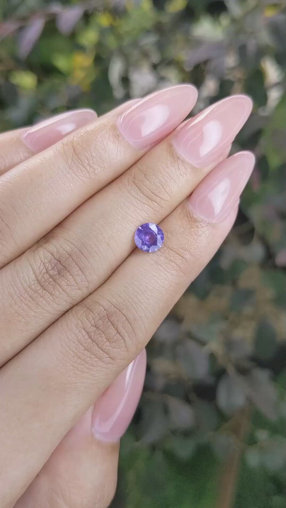 0.93 Ct. Purple Sapphire from Ceylon (Sri Lanka) Size Video