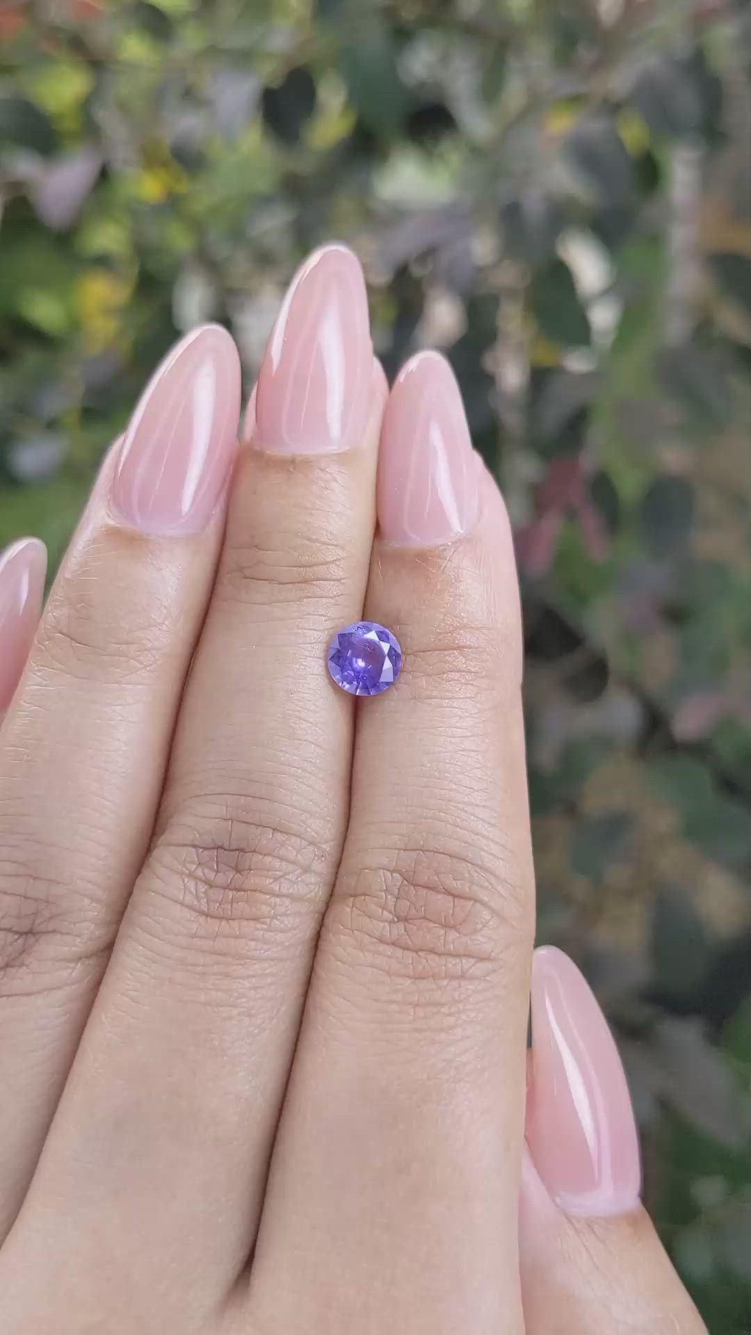 0.93 Ct. Purple Sapphire from Ceylon (Sri Lanka) Size Video