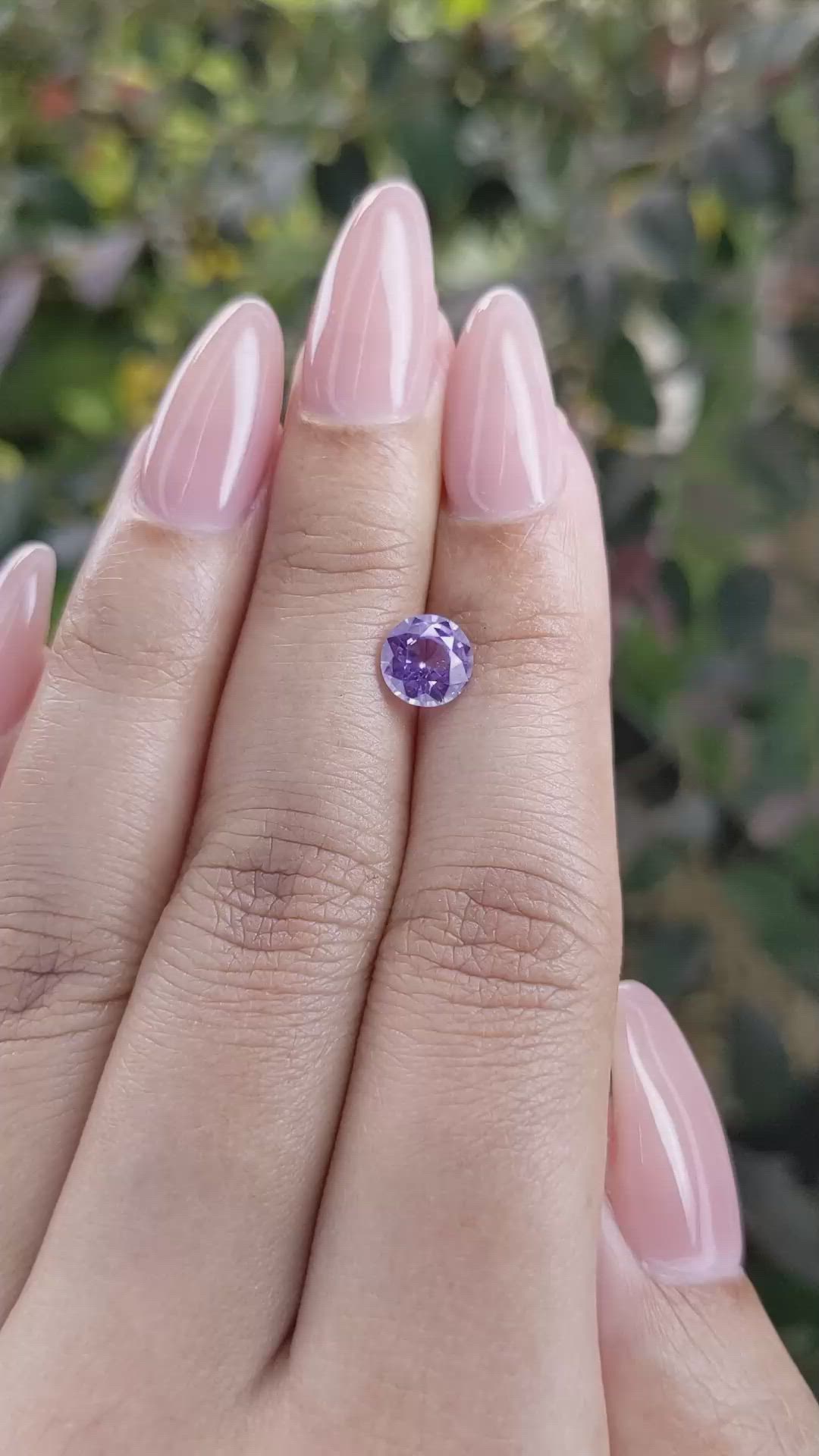 1.33 Ct. Purple Sapphire from Ceylon (Sri Lanka) Size Video