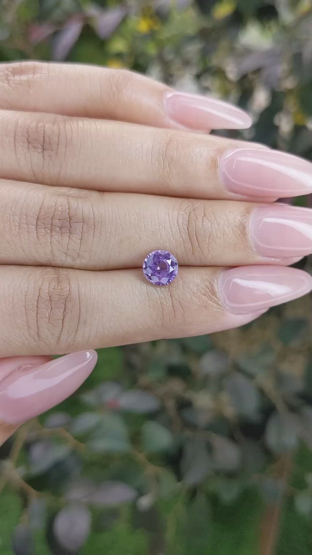 1.33 Ct. Purple Sapphire from Ceylon (Sri Lanka) Size Video