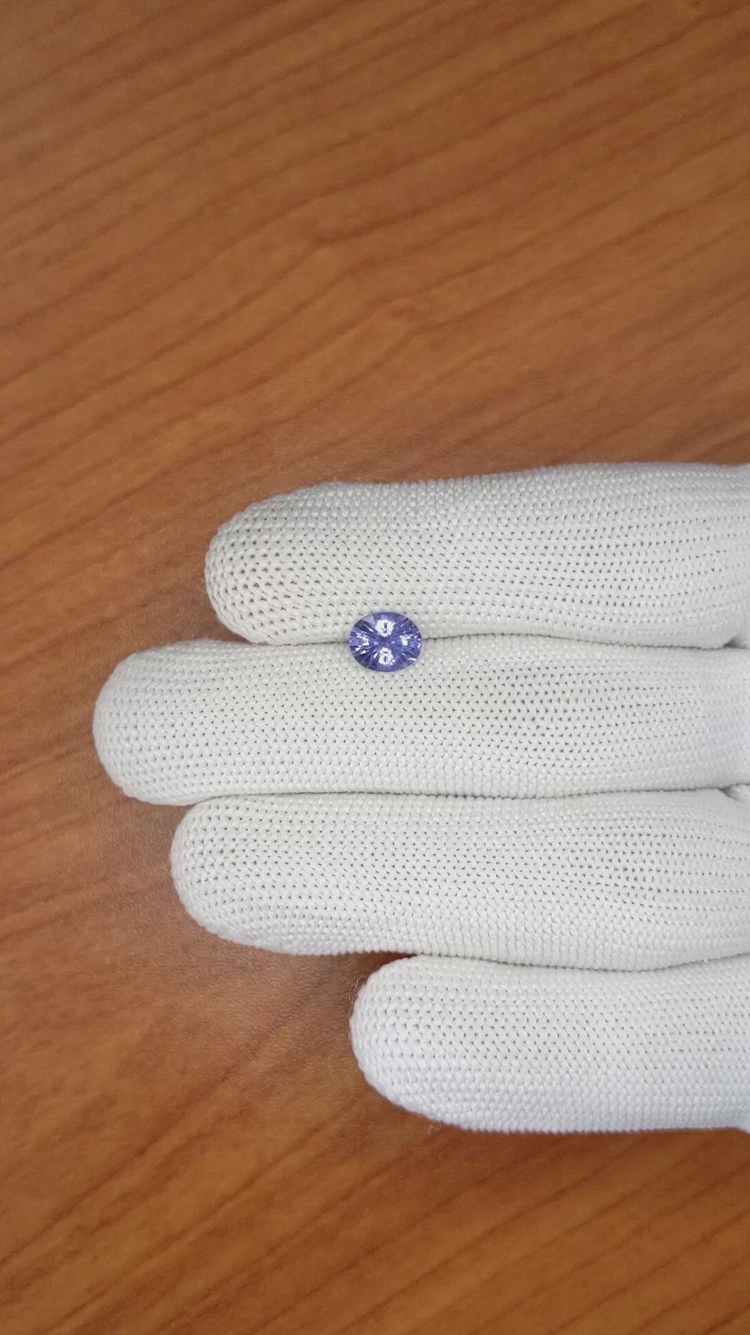1.35 Ct. Violet Sapphire from Ceylon (Sri Lanka) Size Video