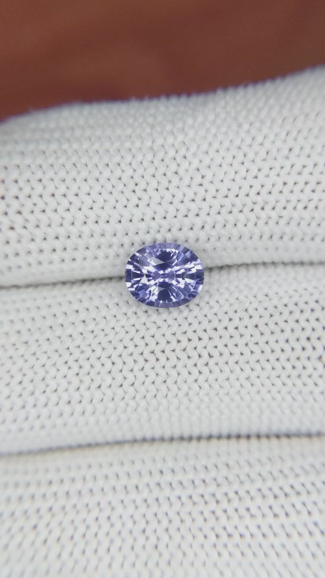 1.35 Ct. Violet Sapphire from Ceylon (Sri Lanka) Size Video