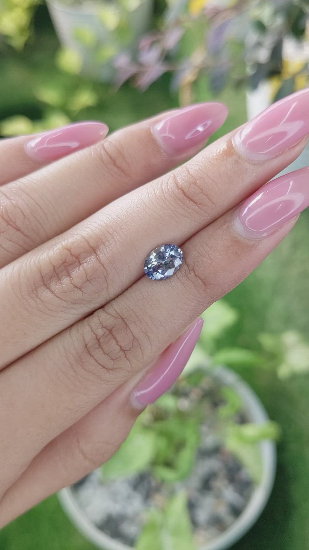 1.45 Ct. Bi Color Sapphire from Ceylon (Sri Lanka) Size Video