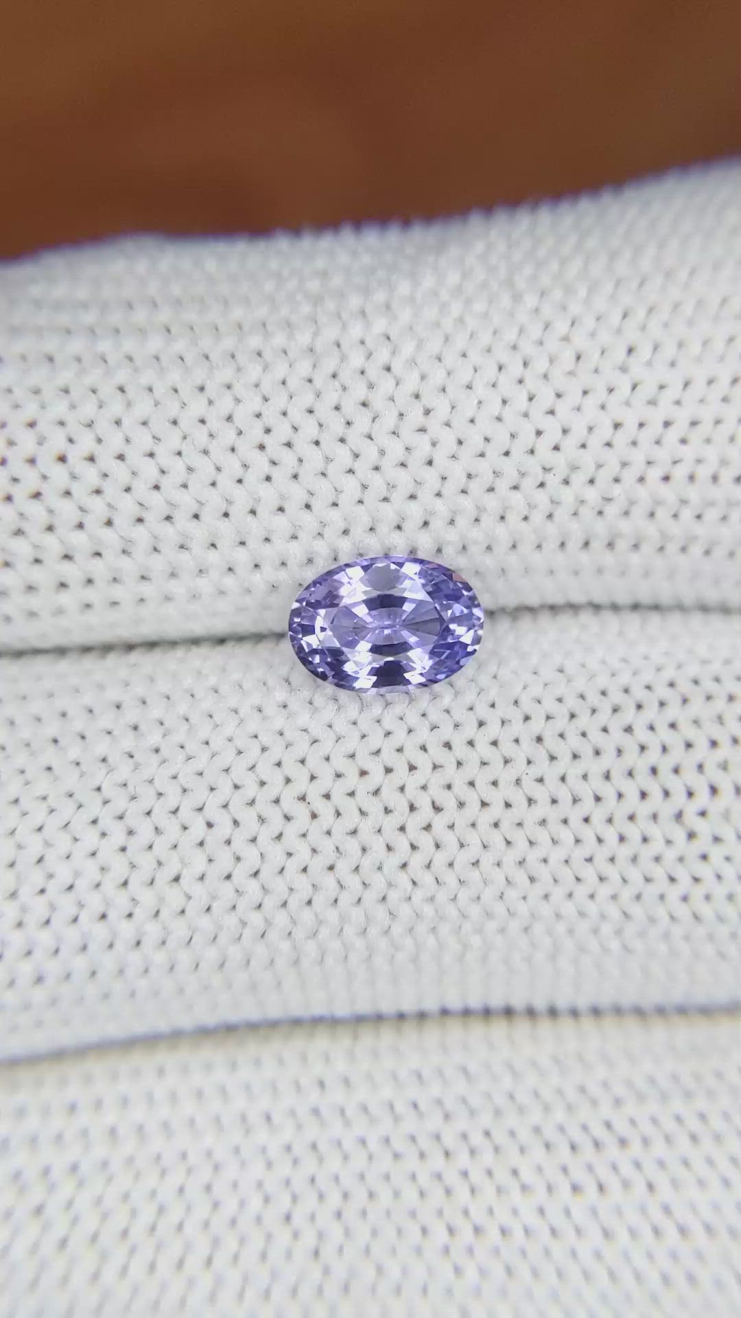 1.42 Ct. Sapphire from Ceylon (Sri Lanka) Size Video