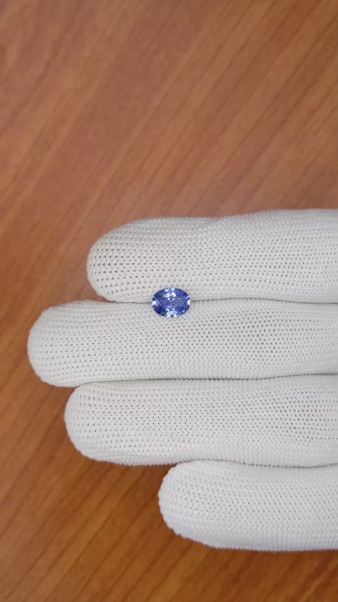 1.17 Ct. Blue Sapphire from Ceylon (Sri Lanka) Size Video