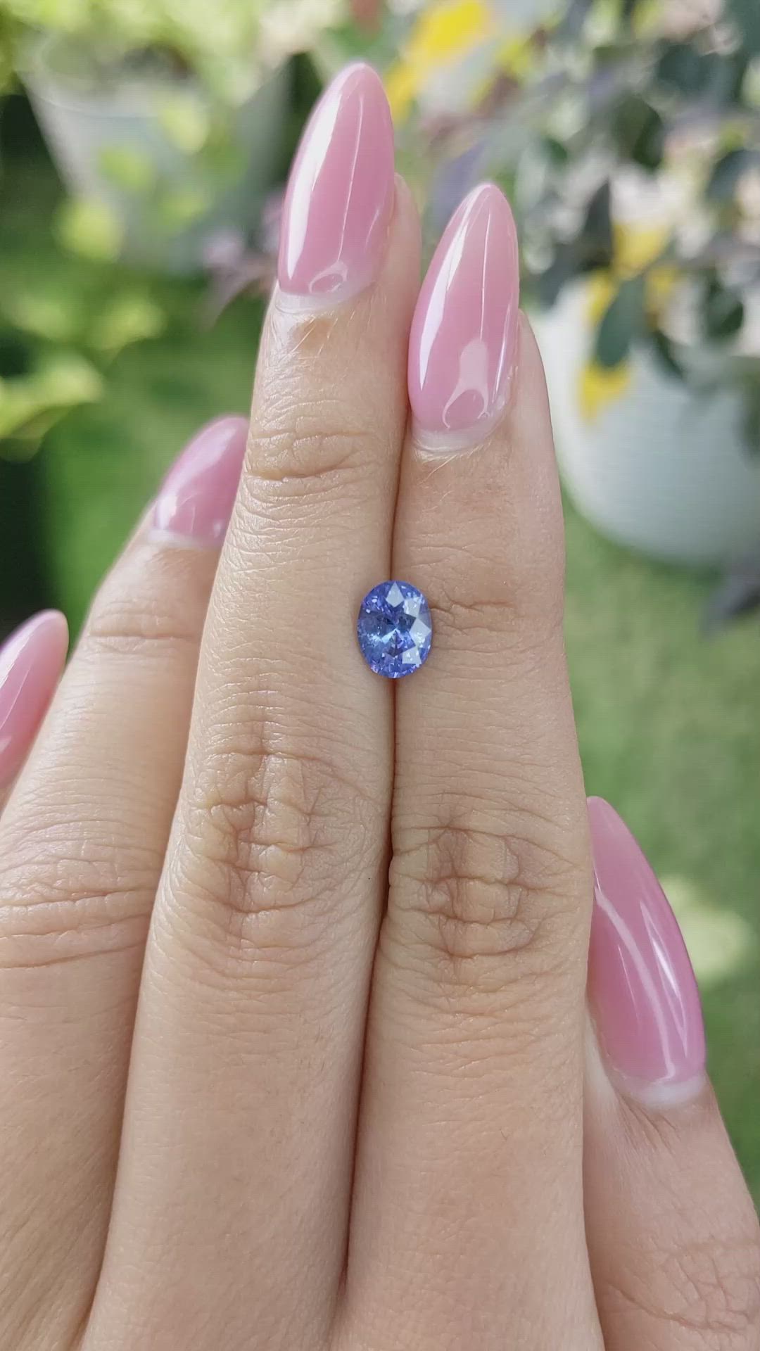 1.23 Ct. Blue Sapphire from Ceylon (Sri Lanka) Size Video