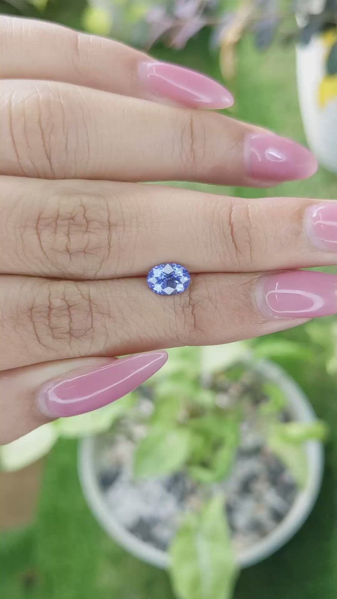 1.23 Ct. Blue Sapphire from Ceylon (Sri Lanka) Size Video