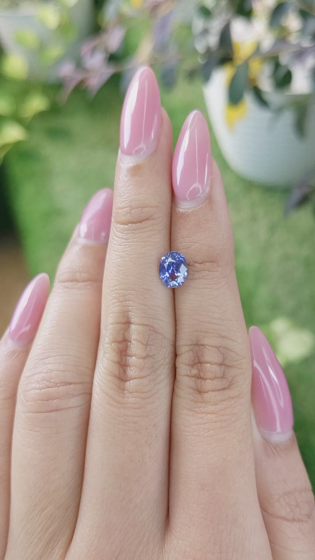 1.16 Ct. Blue Sapphire from Ceylon (Sri Lanka) Size Video