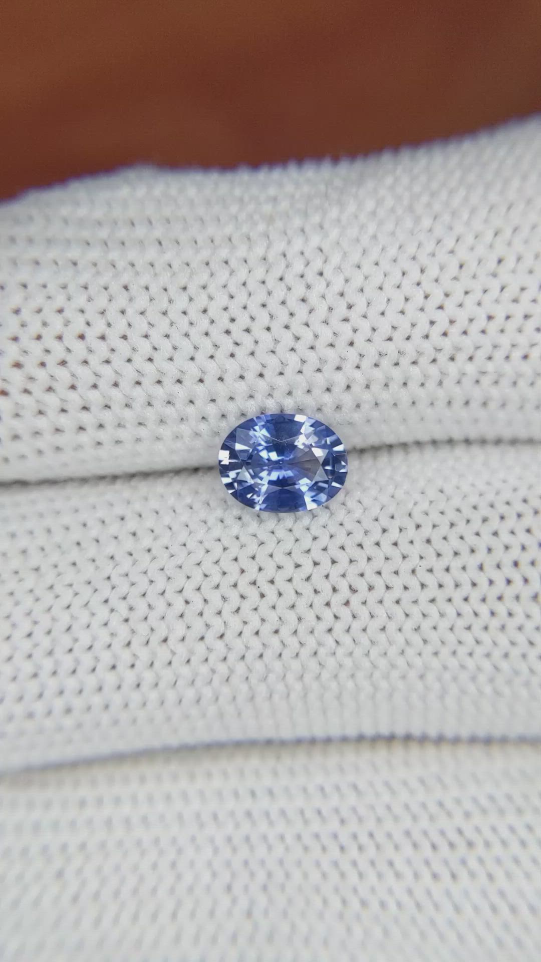 1.16 Ct. Blue Sapphire from Ceylon (Sri Lanka) Size Video
