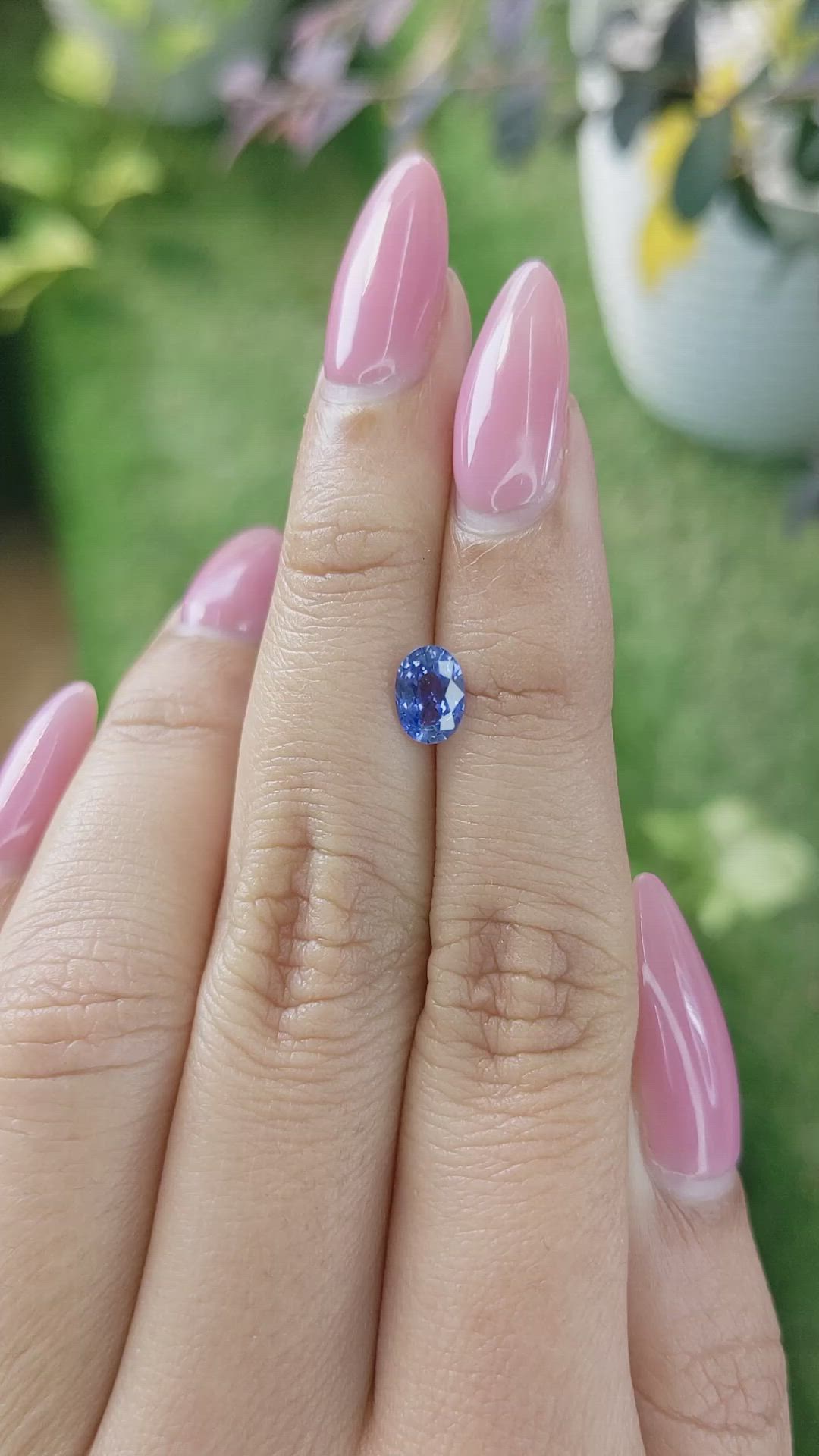 0.88 Ct. Blue Sapphire from Ceylon (Sri Lanka) Size Video