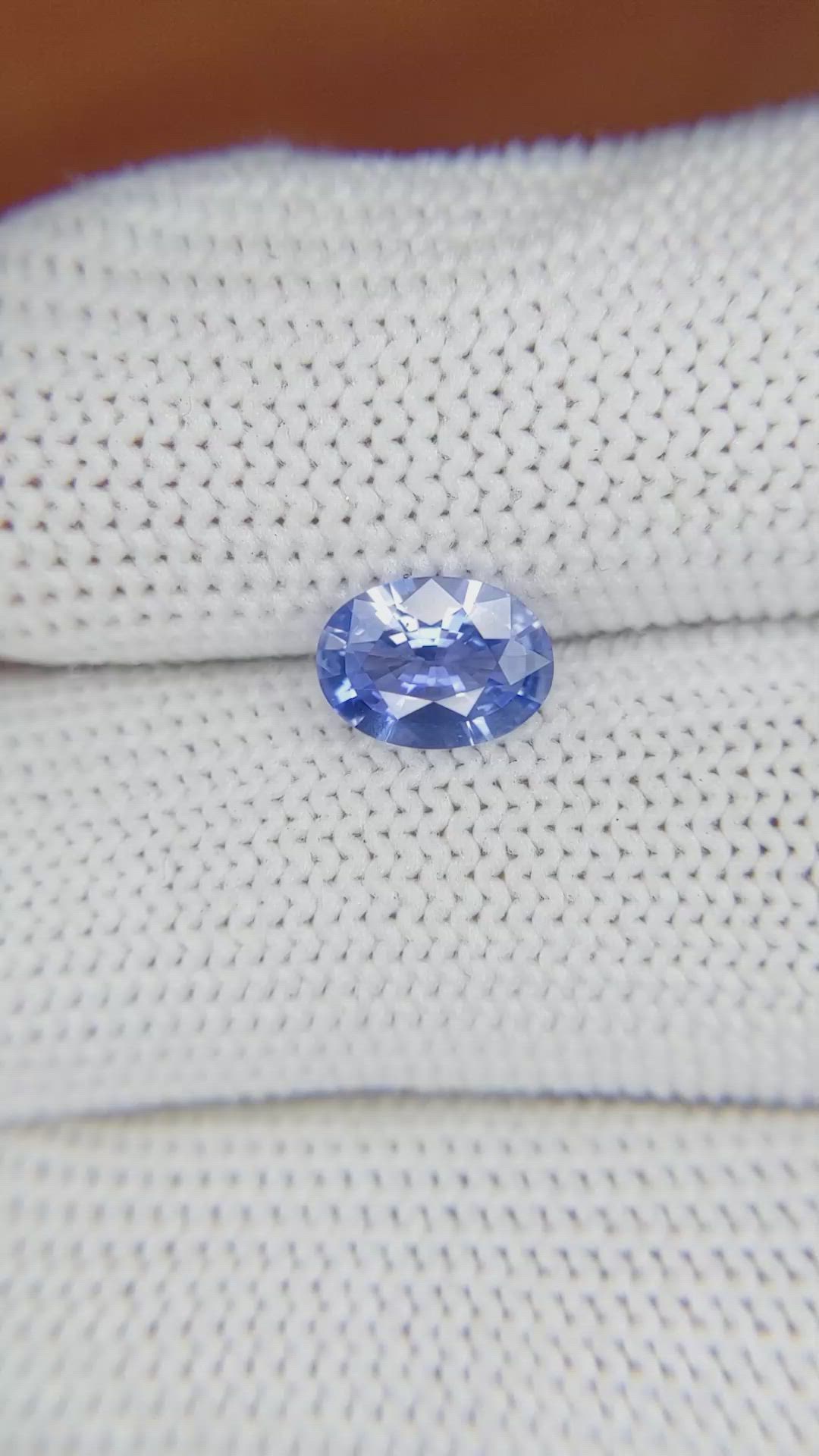 1.15 Ct. Blue Sapphire from Ceylon (Sri Lanka) Size Video