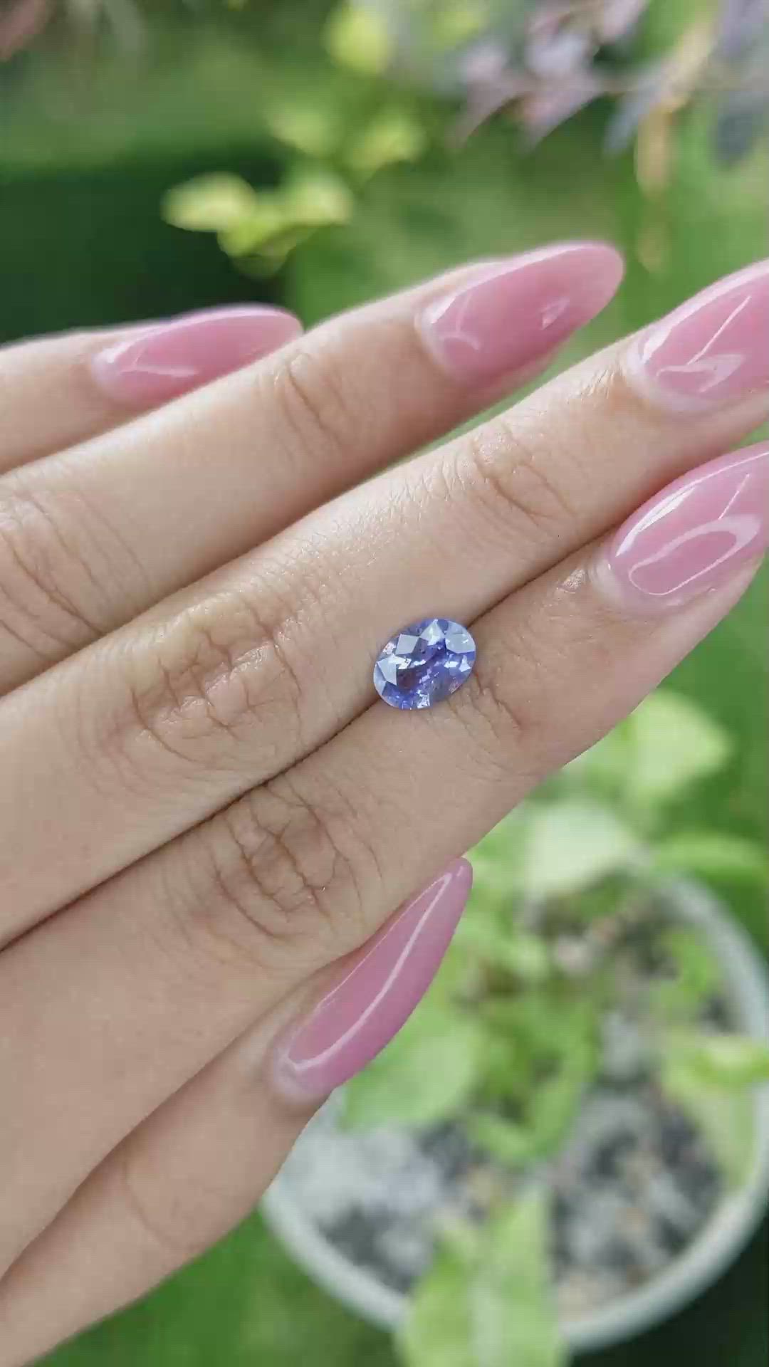 1.15 Ct. Blue Sapphire from Ceylon (Sri Lanka) Size Video