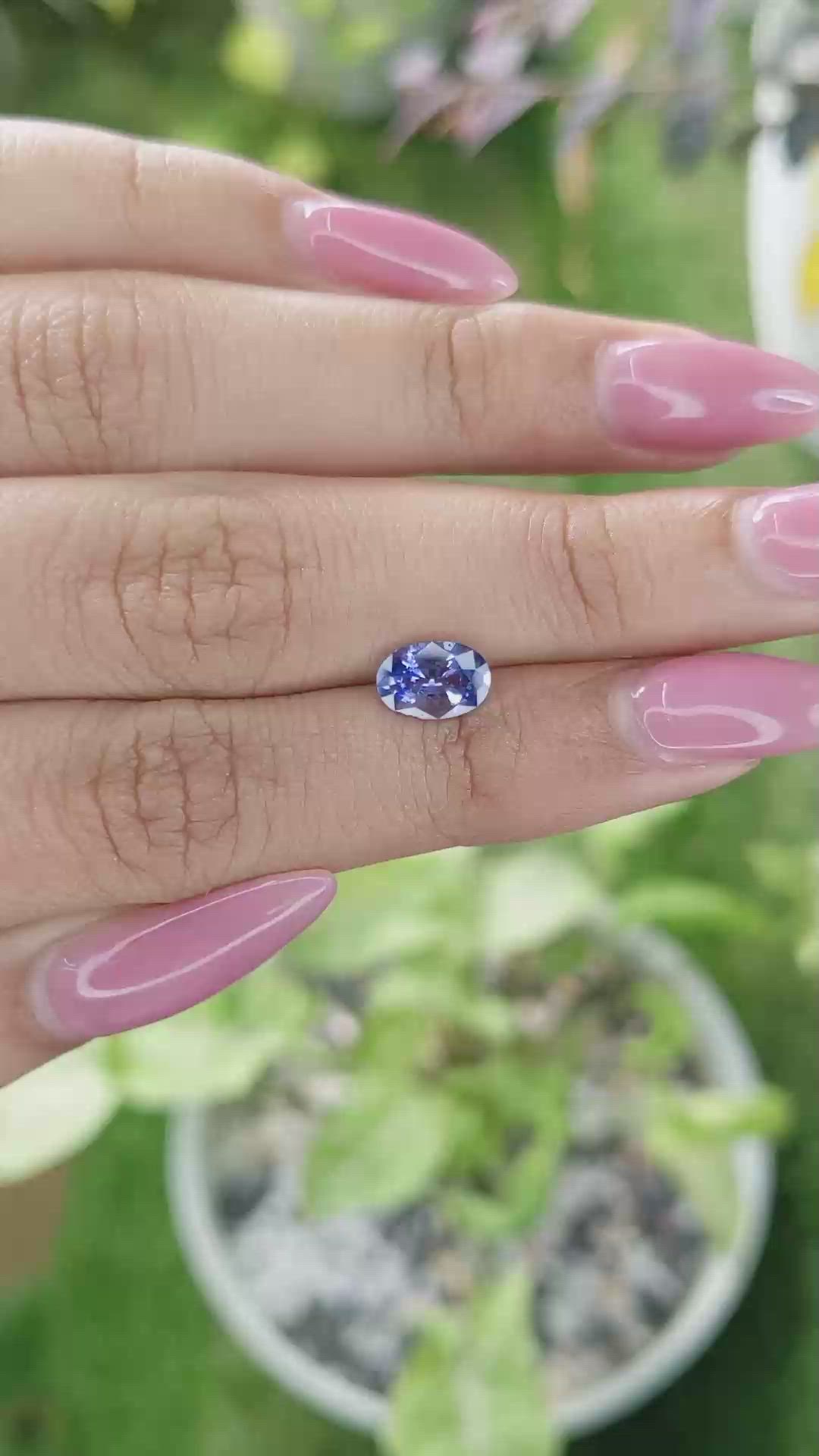 1.20 Ct. Blue Sapphire from Ceylon (Sri Lanka) Size Video