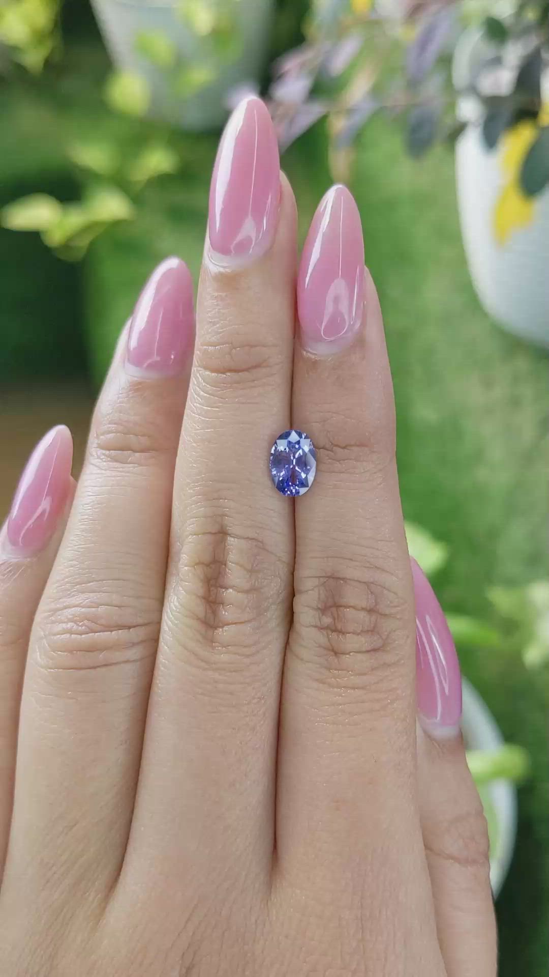1.20 Ct. Blue Sapphire from Ceylon (Sri Lanka) Size Video