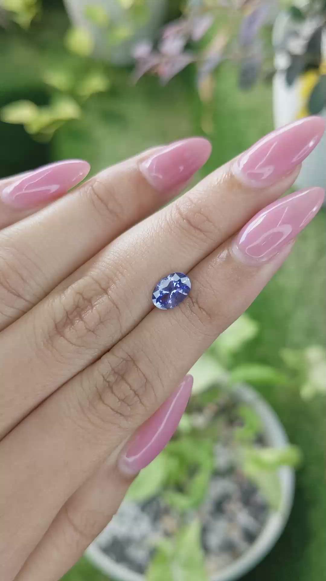 1.20 Ct. Blue Sapphire from Ceylon (Sri Lanka) Size Video