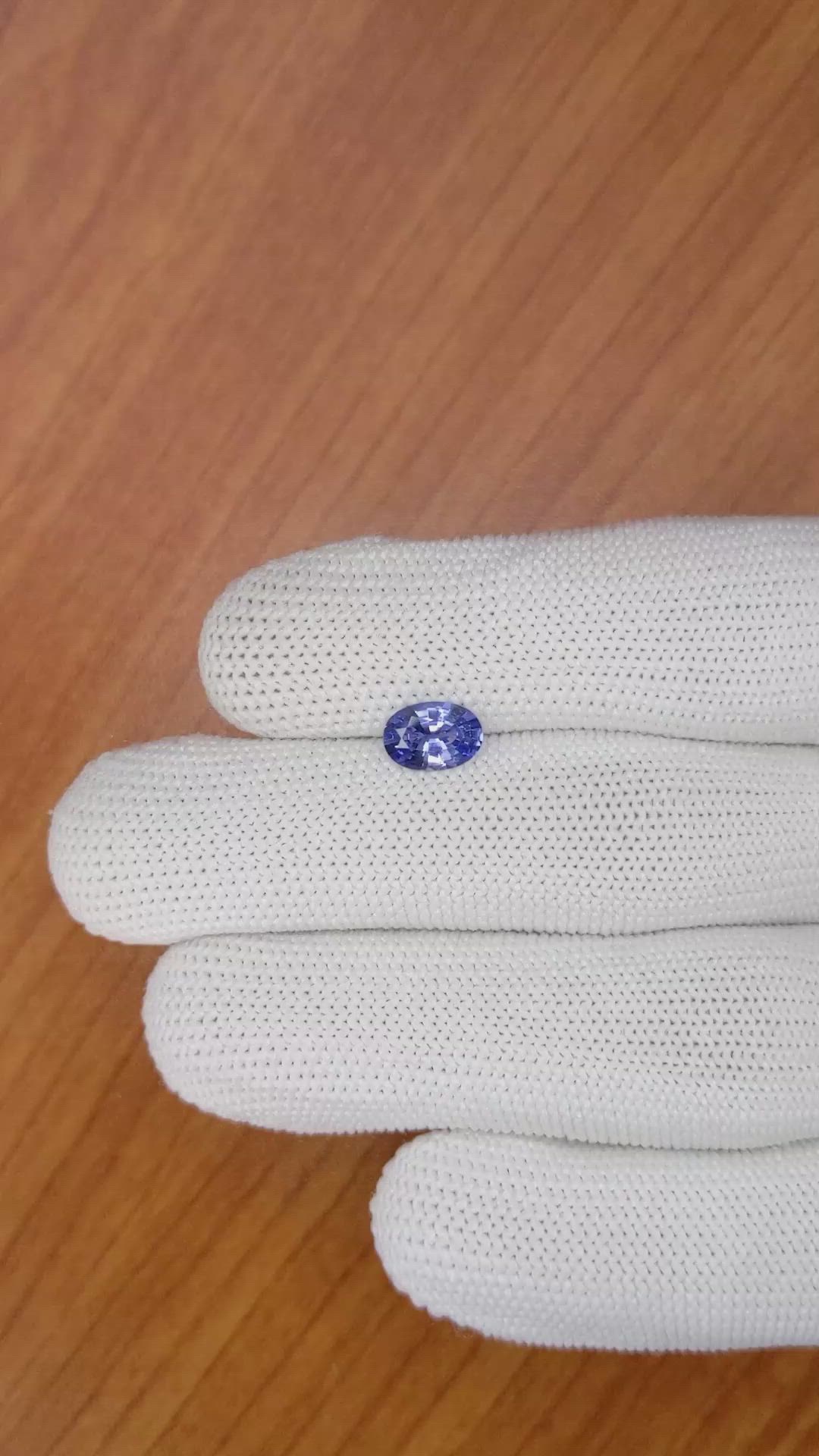 1.20 Ct. Blue Sapphire from Ceylon (Sri Lanka) Size Video
