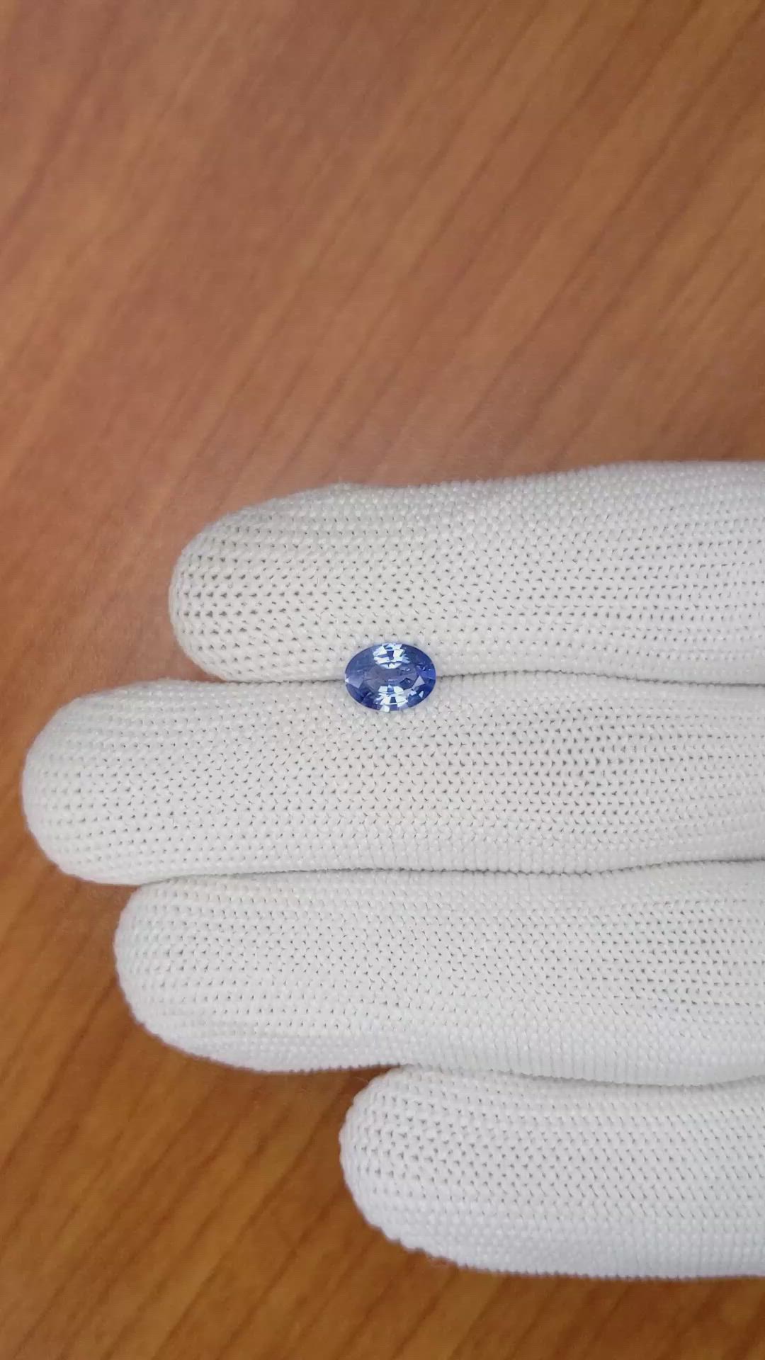 0.99 Ct. Blue Sapphire from Ceylon (Sri Lanka) Size Video