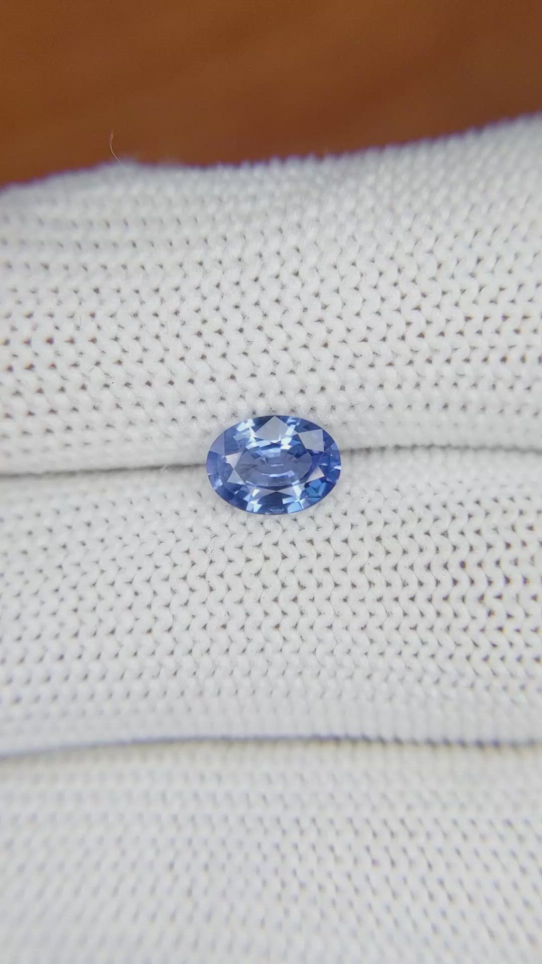 0.99 Ct. Blue Sapphire from Ceylon (Sri Lanka) Size Video