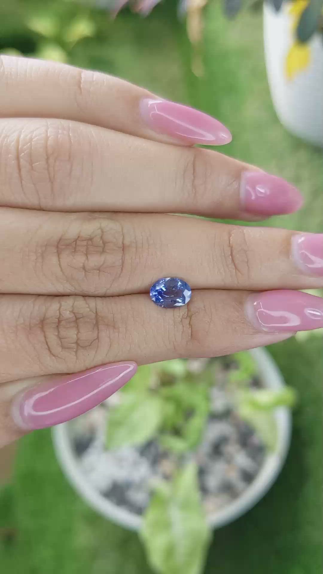 0.99 Ct. Blue Sapphire from Ceylon (Sri Lanka) Size Video