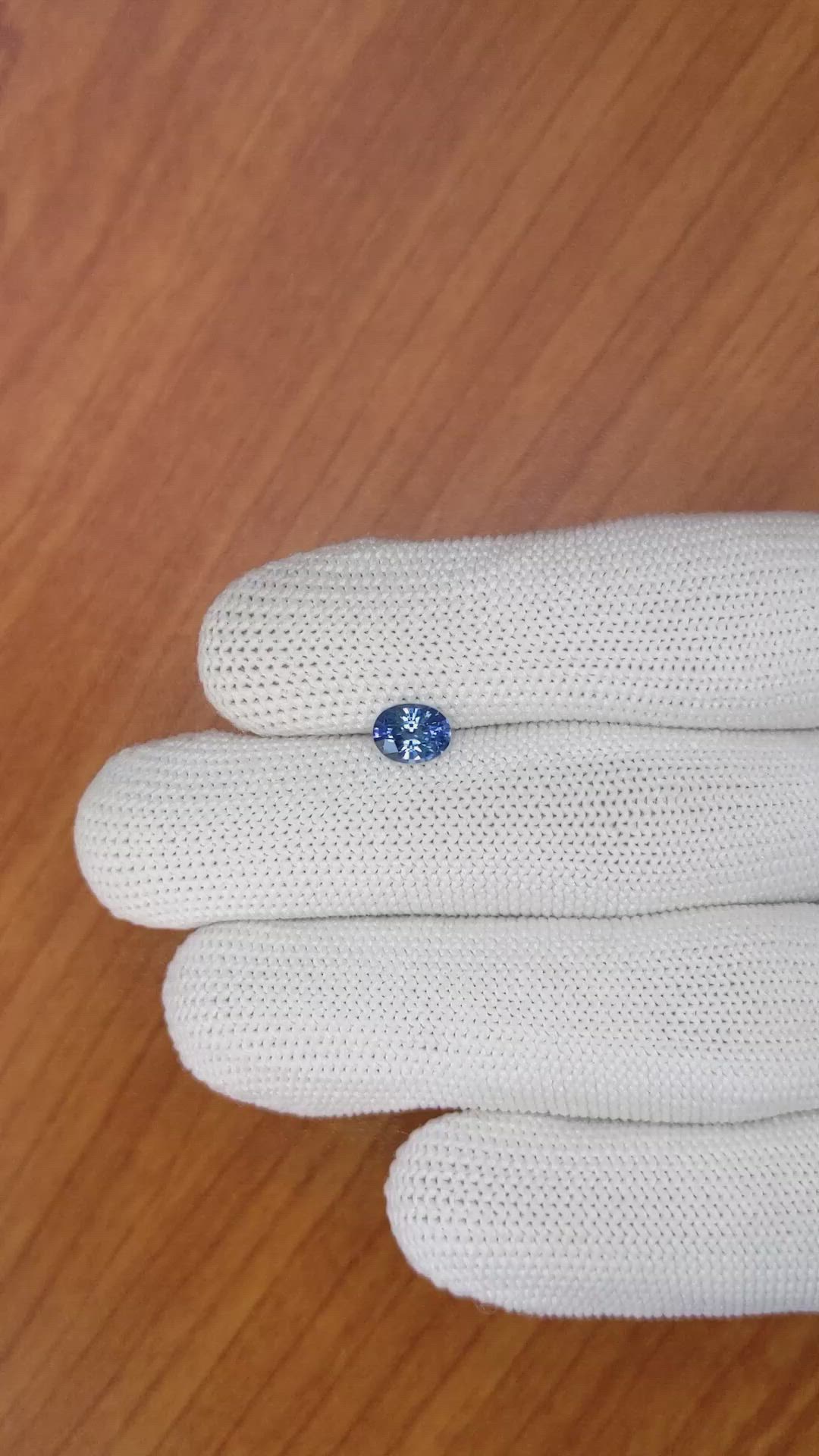 0.85 Ct. Blue Sapphire from Ceylon (Sri Lanka) Size Video