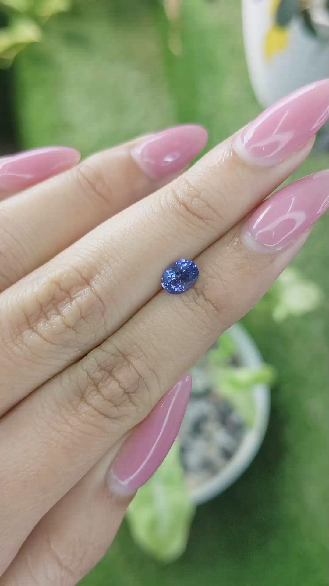 0.85 Ct. Blue Sapphire from Ceylon (Sri Lanka) Size Video