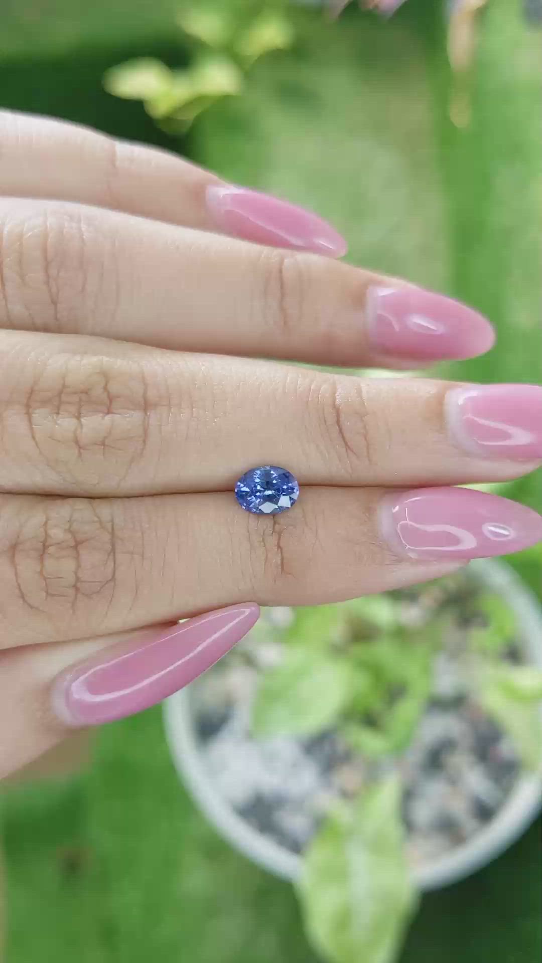 0.85 Ct. Blue Sapphire from Ceylon (Sri Lanka) Size Video
