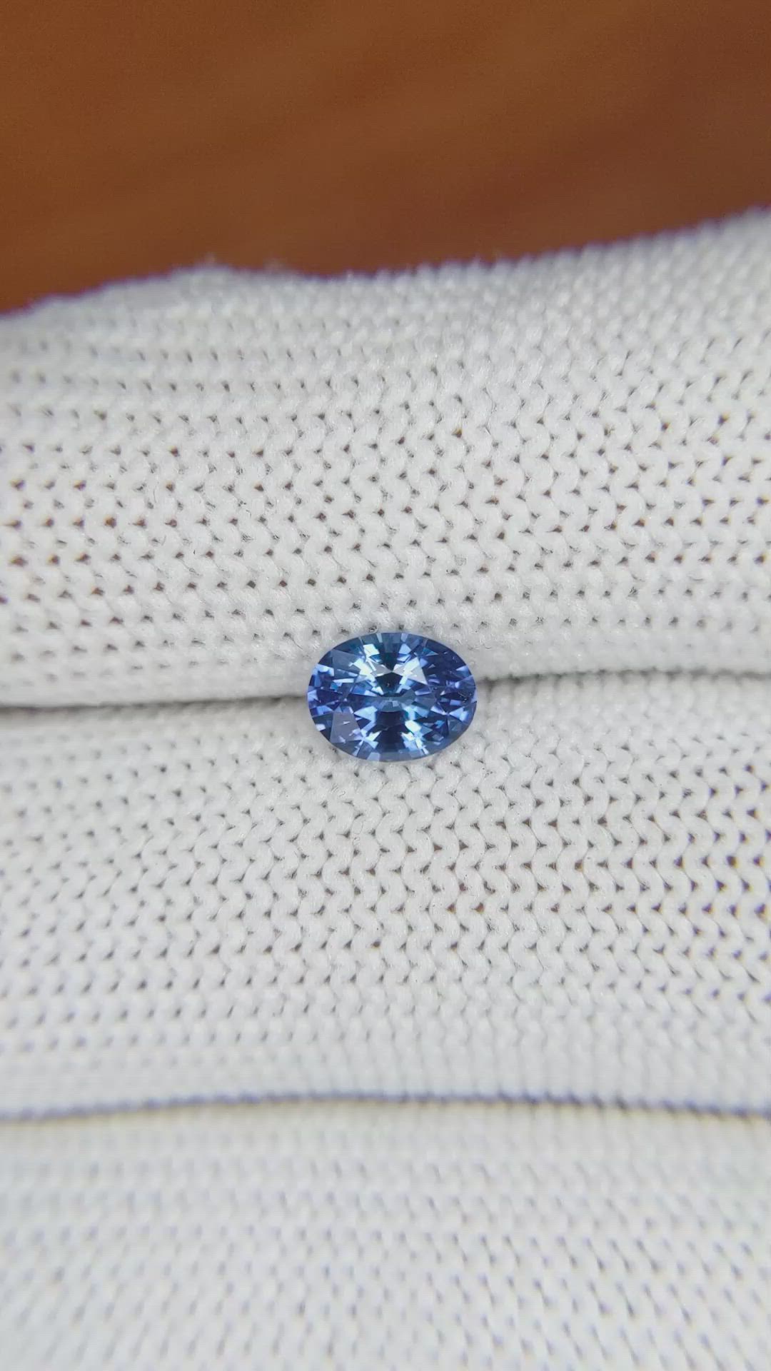 0.85 Ct. Blue Sapphire from Ceylon (Sri Lanka) Size Video