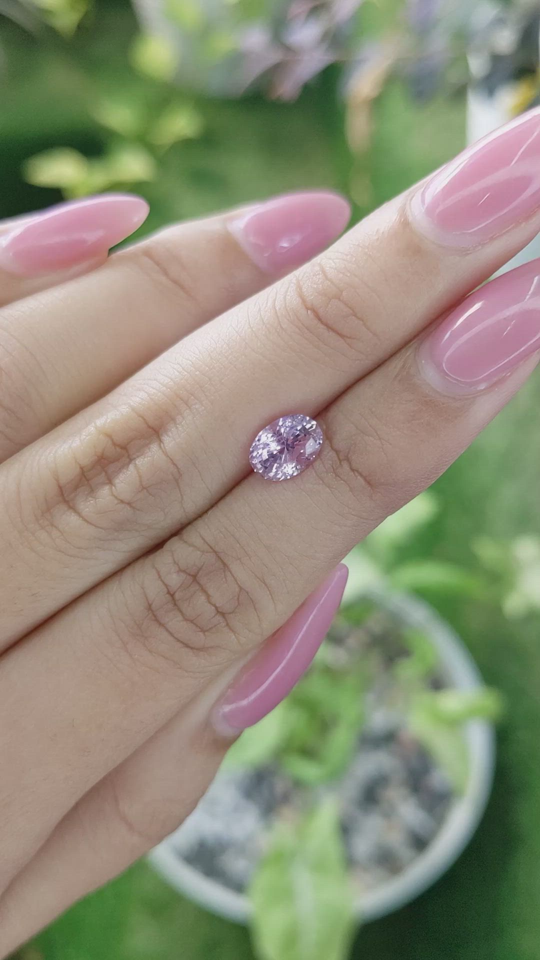 1.62 Ct. Pinkish Purple Sapphire from Ceylon (Sri Lanka) Size Video