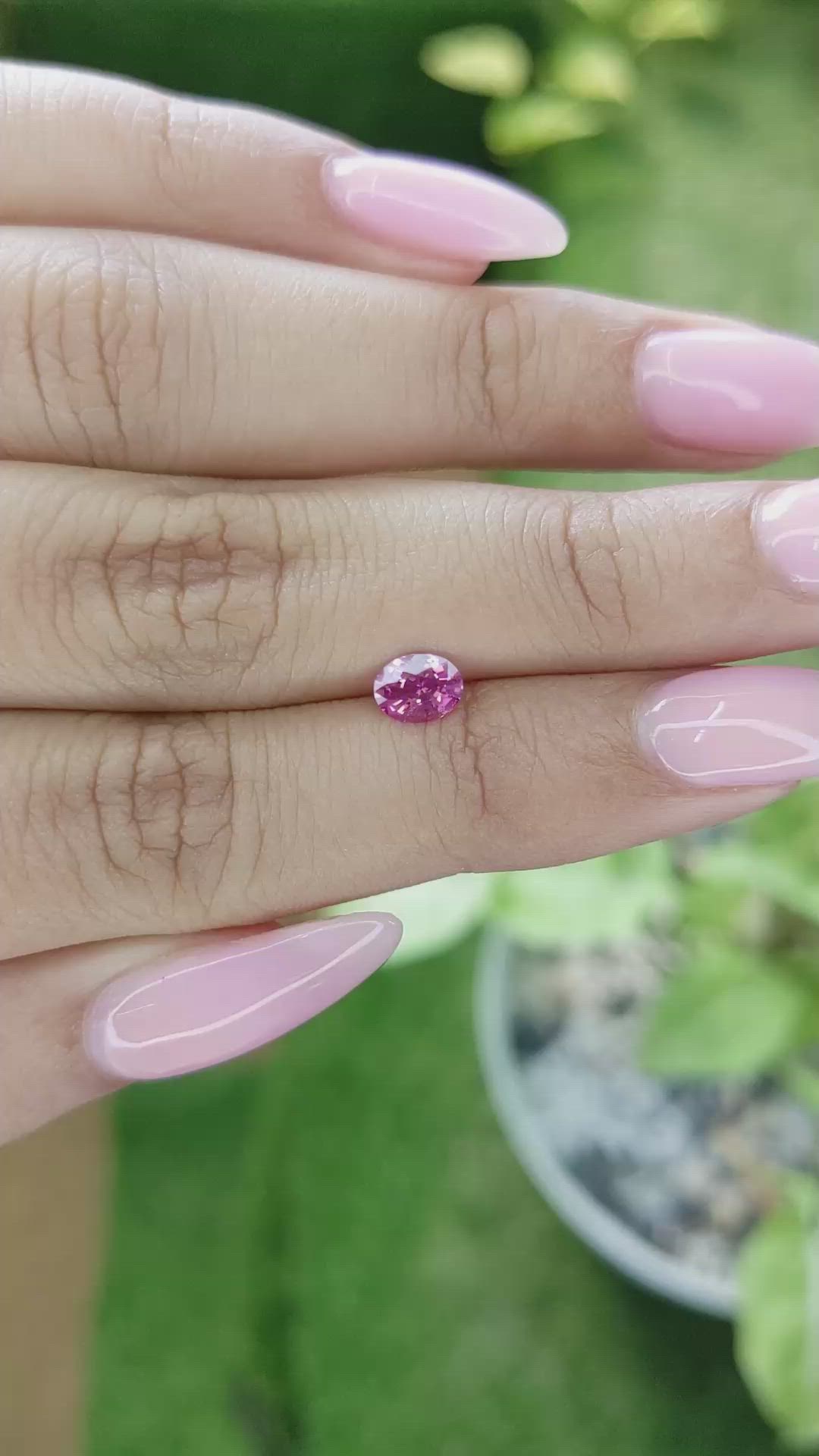 0.51 Ct. Pink Sapphire from Ceylon (Sri Lanka) Size Video