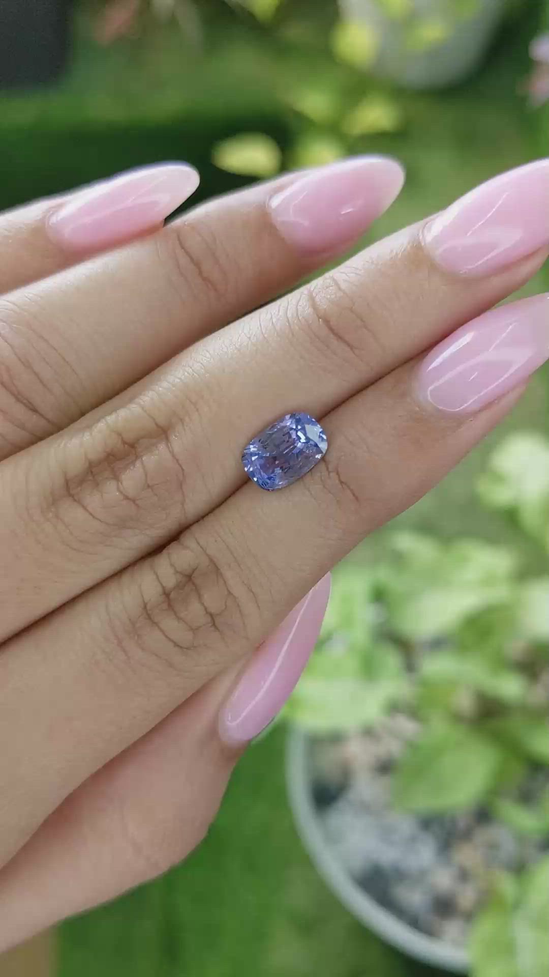 1.97 Ct. Blue Sapphire from Ceylon (Sri Lanka) Size Video