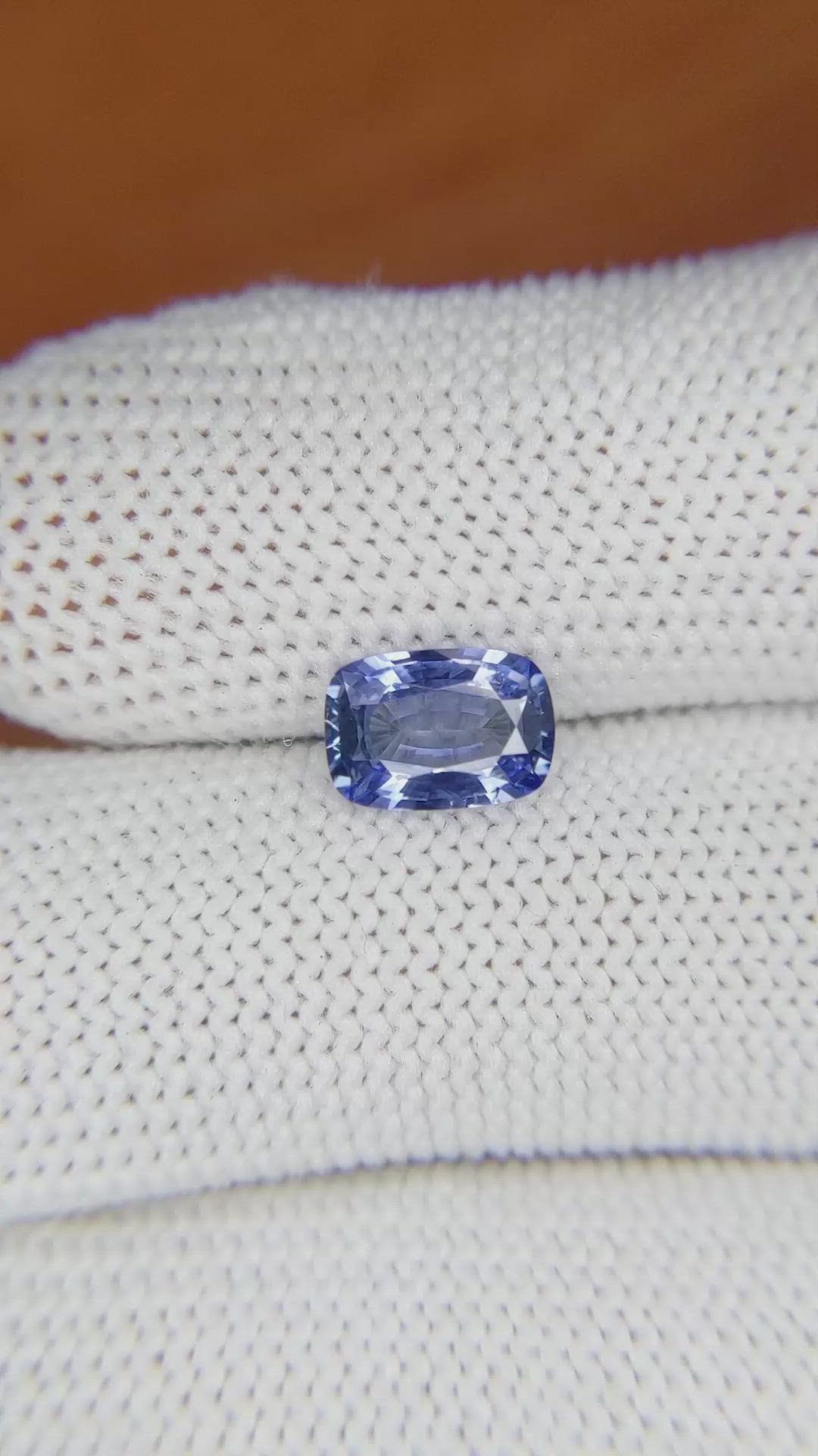 1.46 Ct. Blue Sapphire from Ceylon (Sri Lanka) Size Video