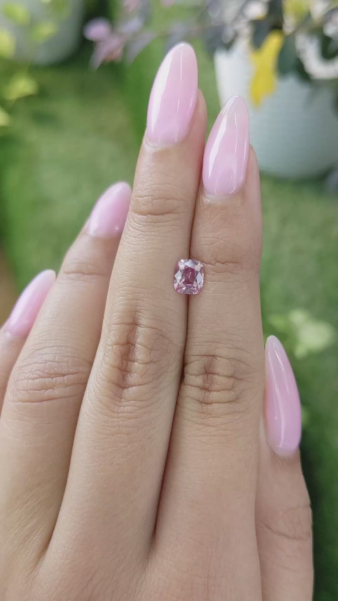 0.83 Ct. Pink Sapphire from Ceylon (Sri Lanka) Size Video
