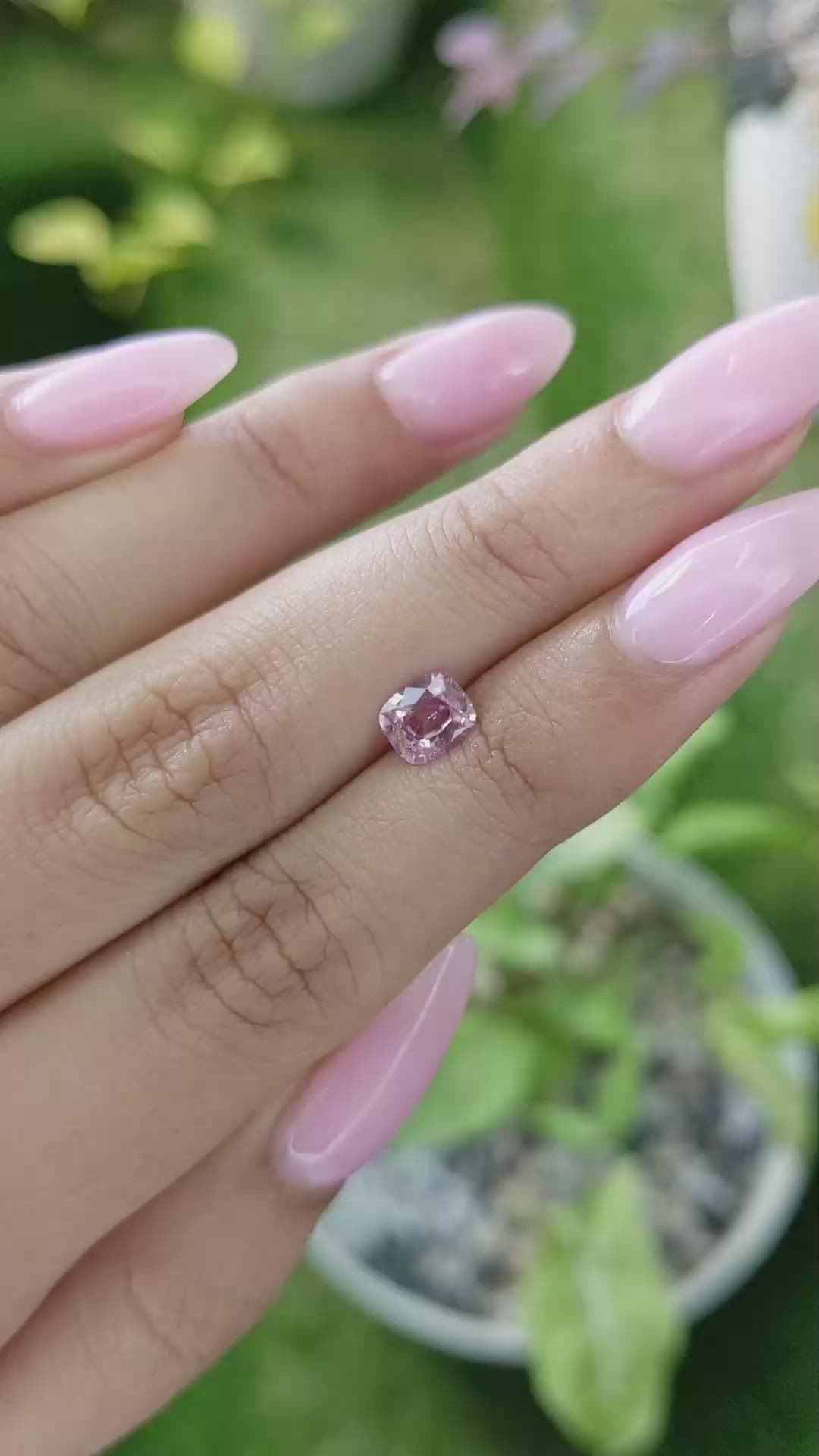 0.83 Ct. Pink Sapphire from Ceylon (Sri Lanka) Size Video